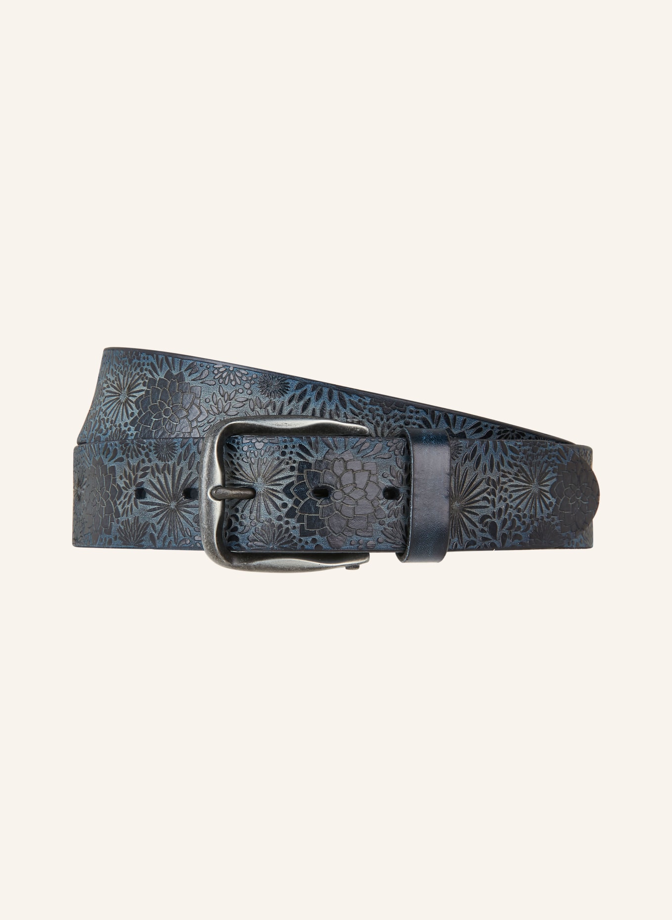 VENETA CINTURE Leather belt, Color: BLUE (Image 1)