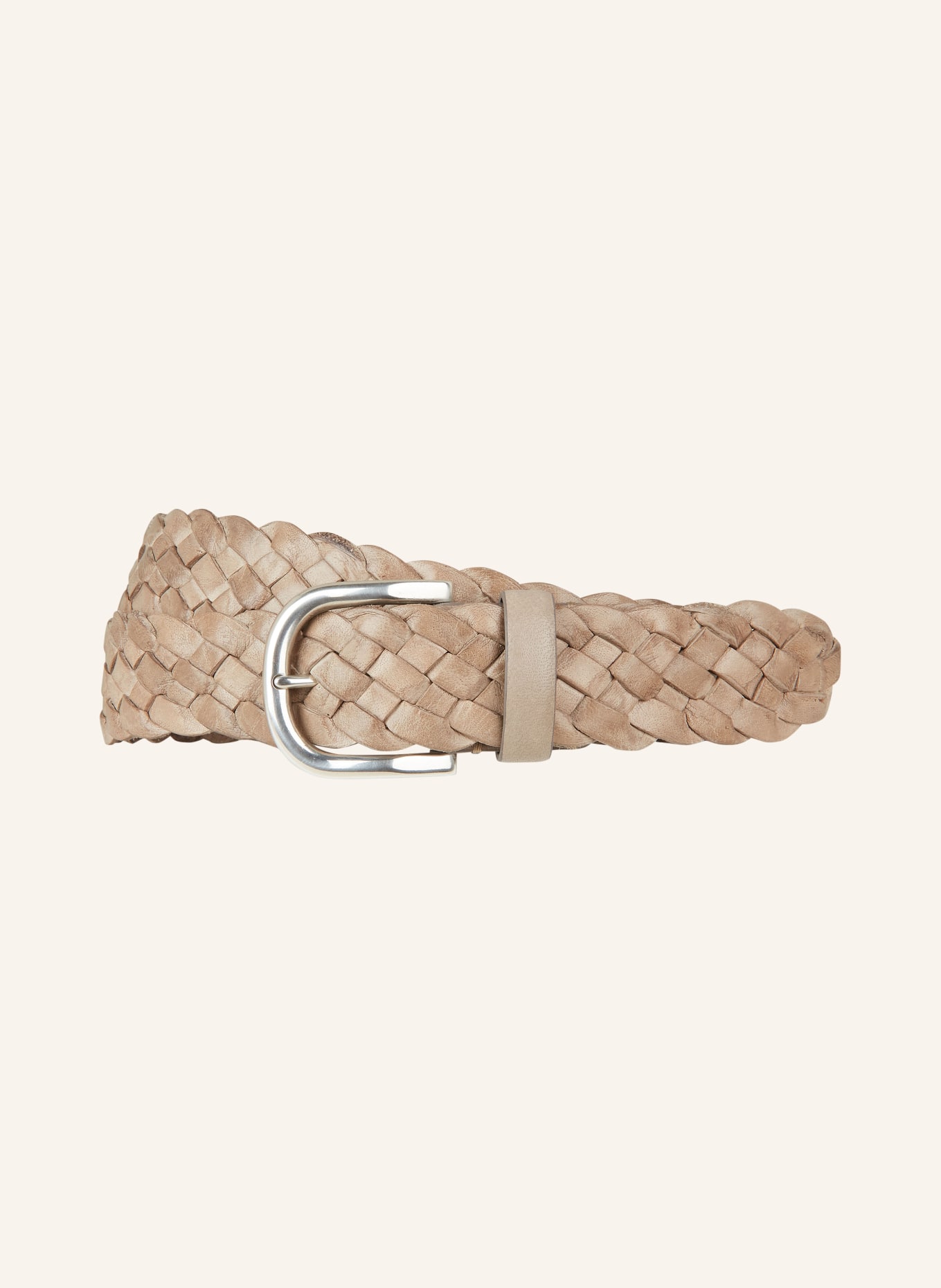 VENETA CINTURE Braided belt made of leather, Color: BEIGE (Image 1)