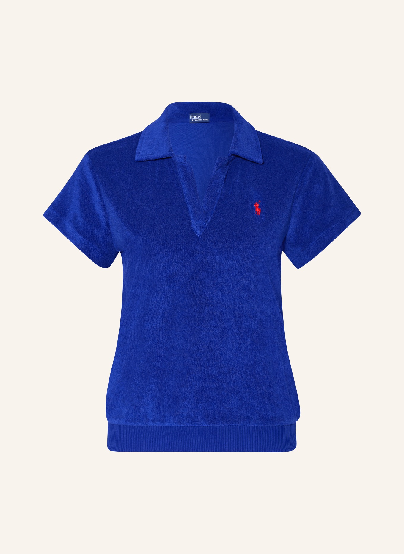 POLO RALPH LAUREN Frottee-Poloshirt, Farbe: BLAU (Bild 1)
