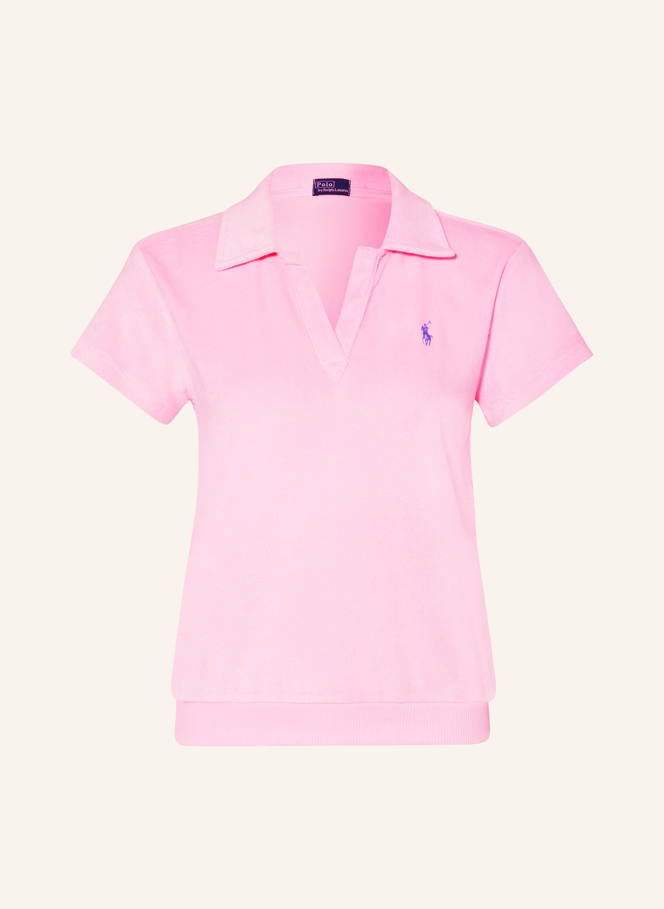 POLO RALPH LAUREN Frottee-Poloshirt, Farbe: ROSA (Bild 1)