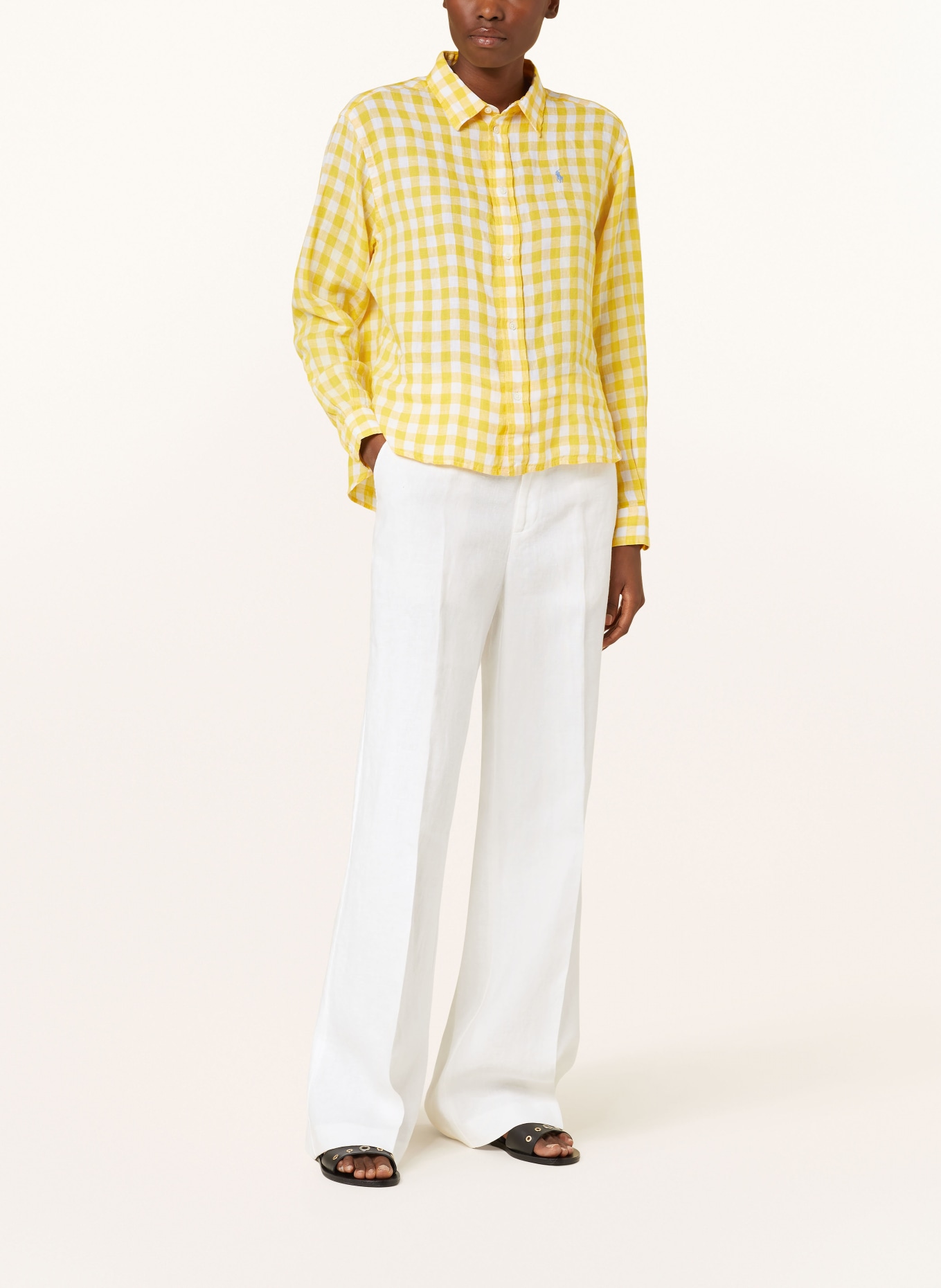 POLO RALPH LAUREN Linen trousers, Color: WHITE (Image 2)