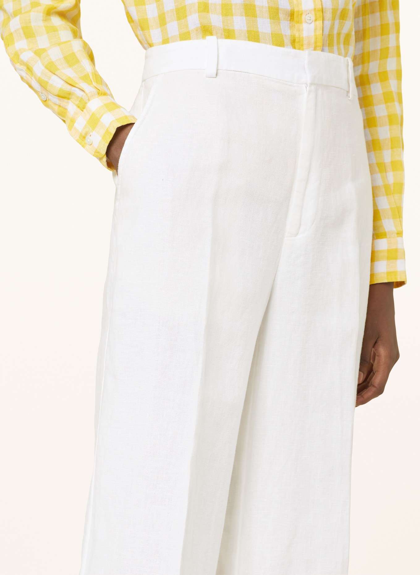 POLO RALPH LAUREN Linen trousers, Color: WHITE (Image 5)