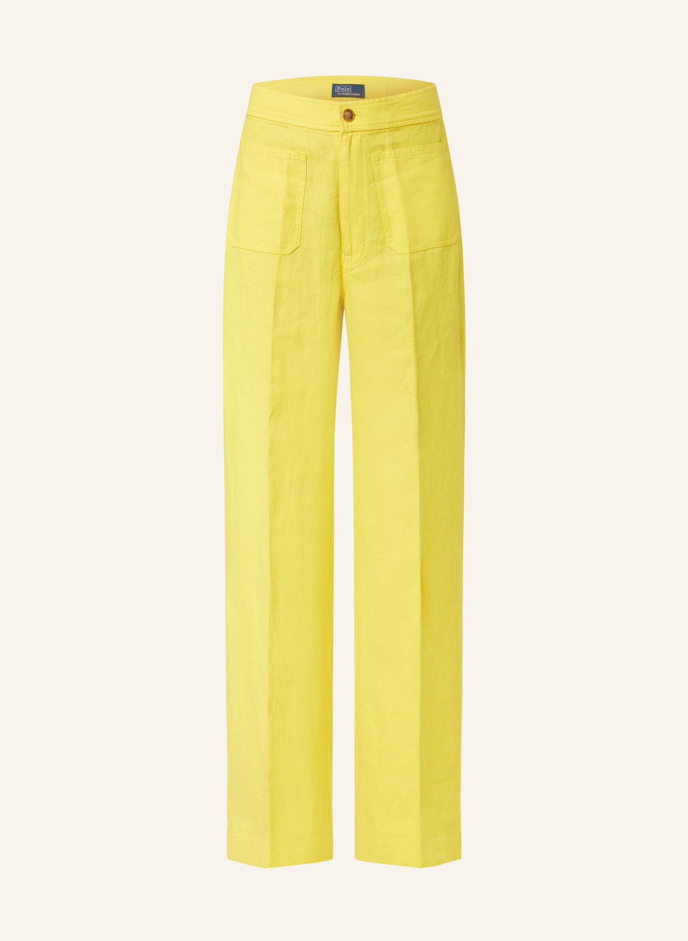 POLO RALPH LAUREN Linen trousers, Color: YELLOW (Image 1)