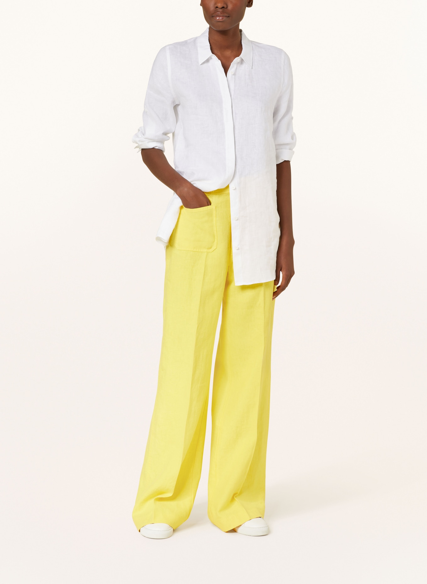 POLO RALPH LAUREN Linen trousers, Color: YELLOW (Image 2)