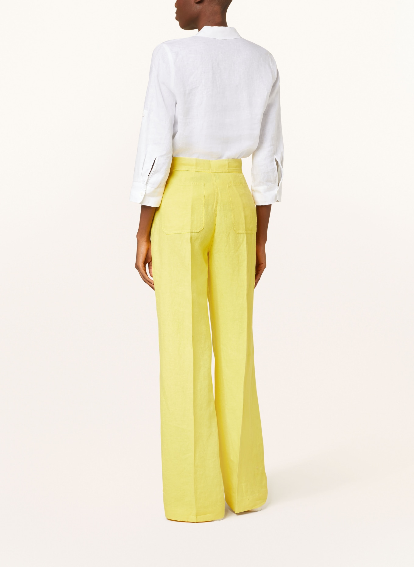 POLO RALPH LAUREN Linen trousers, Color: YELLOW (Image 3)