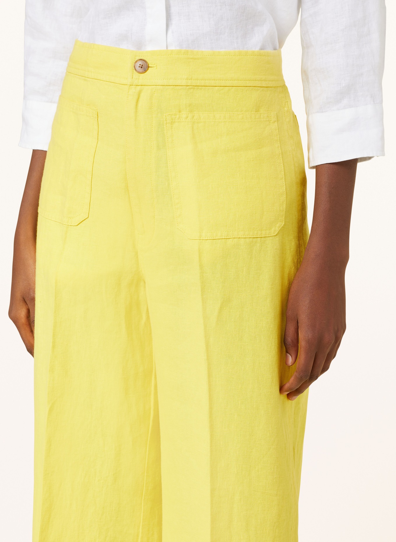 POLO RALPH LAUREN Linen trousers, Color: YELLOW (Image 5)