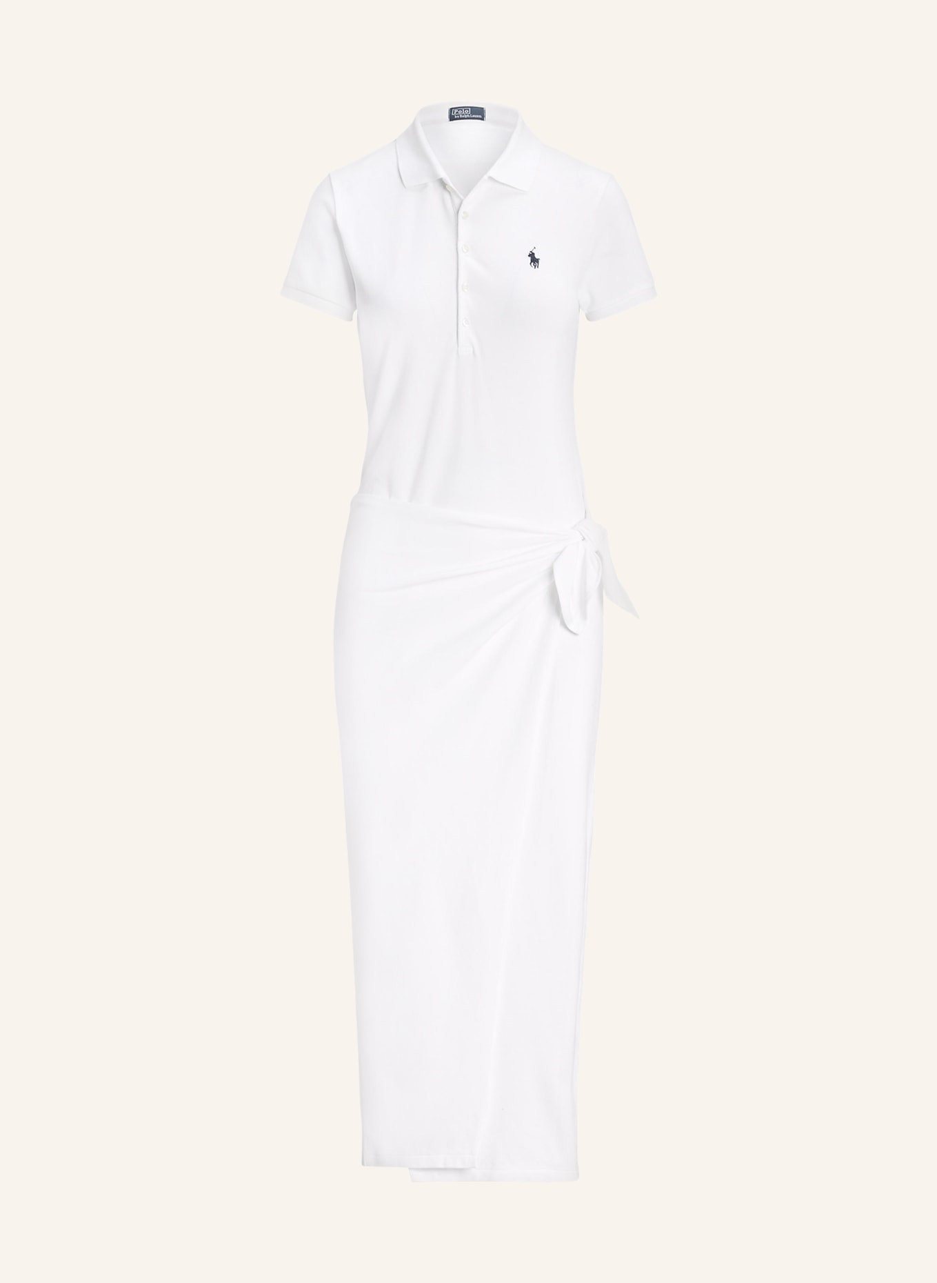 POLO RALPH LAUREN Piqué polo dress, Color: WHITE (Image 1)