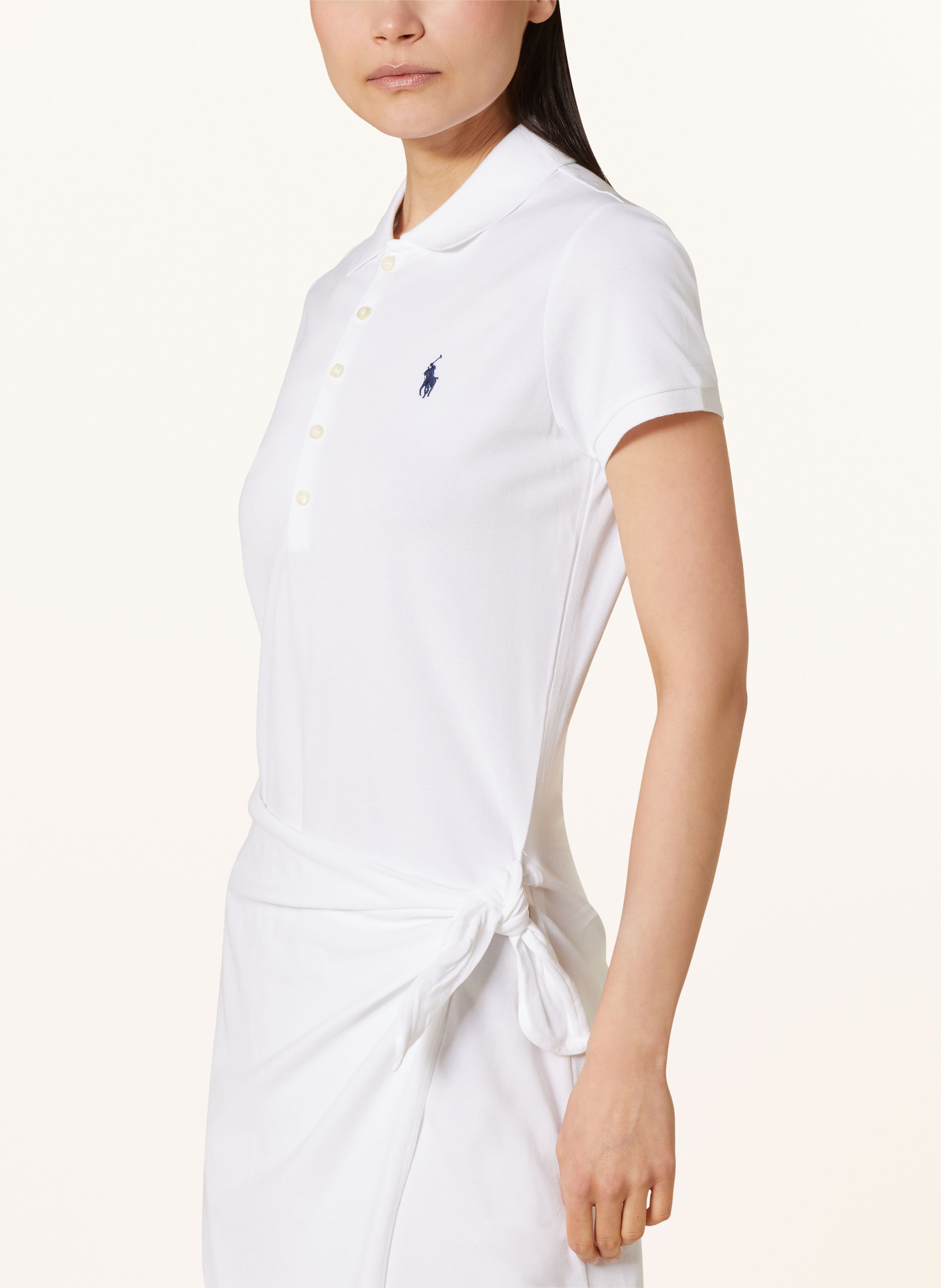 POLO RALPH LAUREN Piqué polo dress, Color: WHITE (Image 4)
