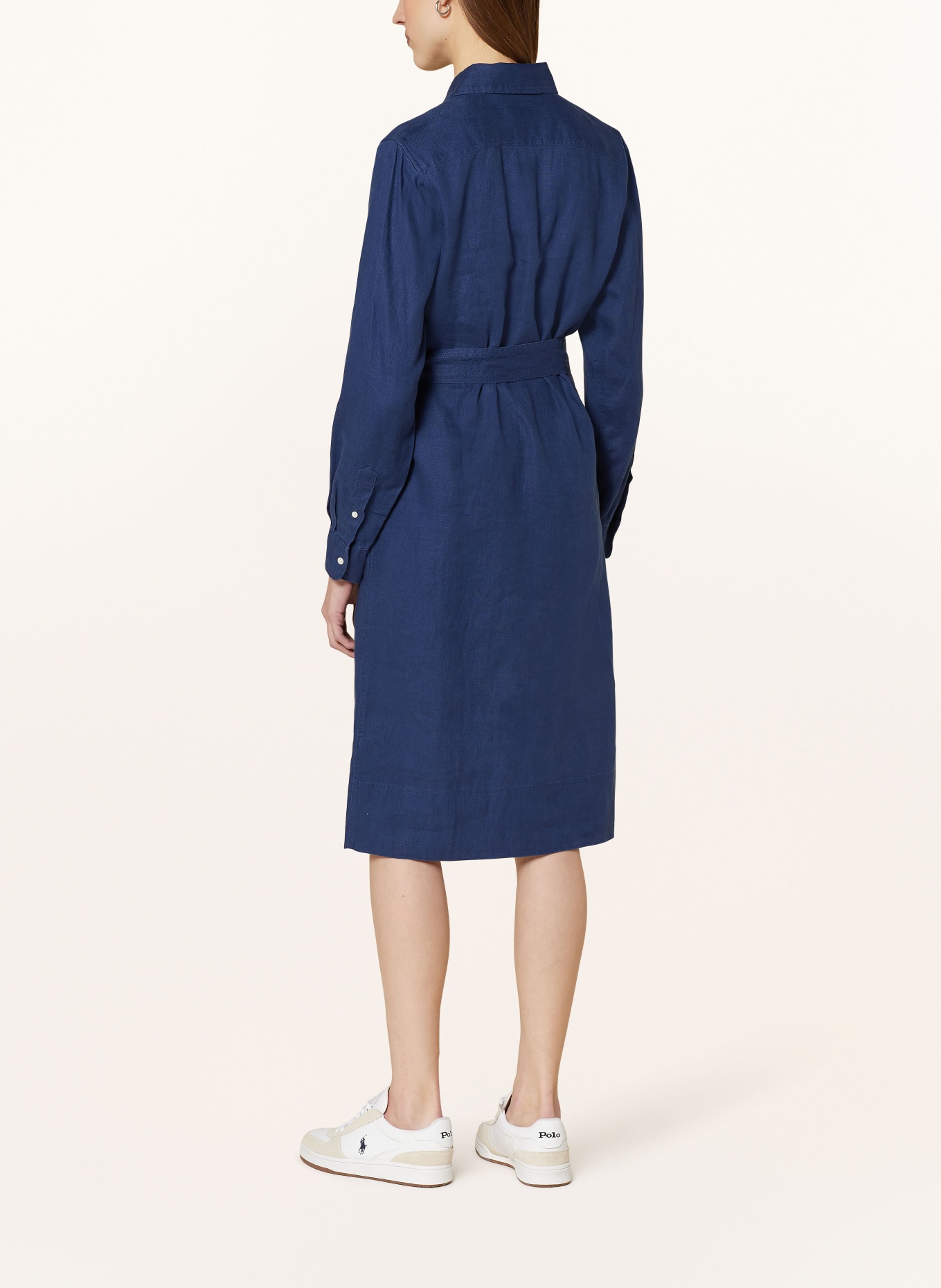 POLO RALPH LAUREN Shirt dress in linen, Color: DARK BLUE (Image 3)