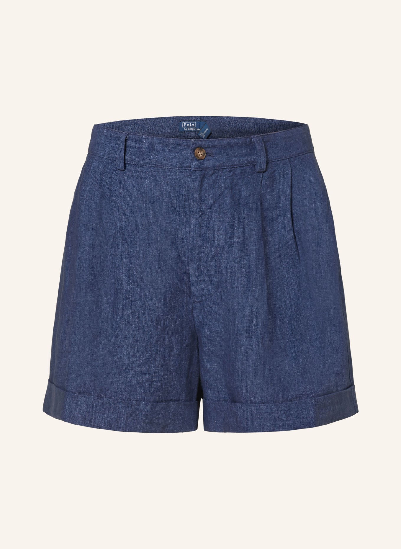 POLO RALPH LAUREN Linen shorts, Color: DARK BLUE (Image 1)