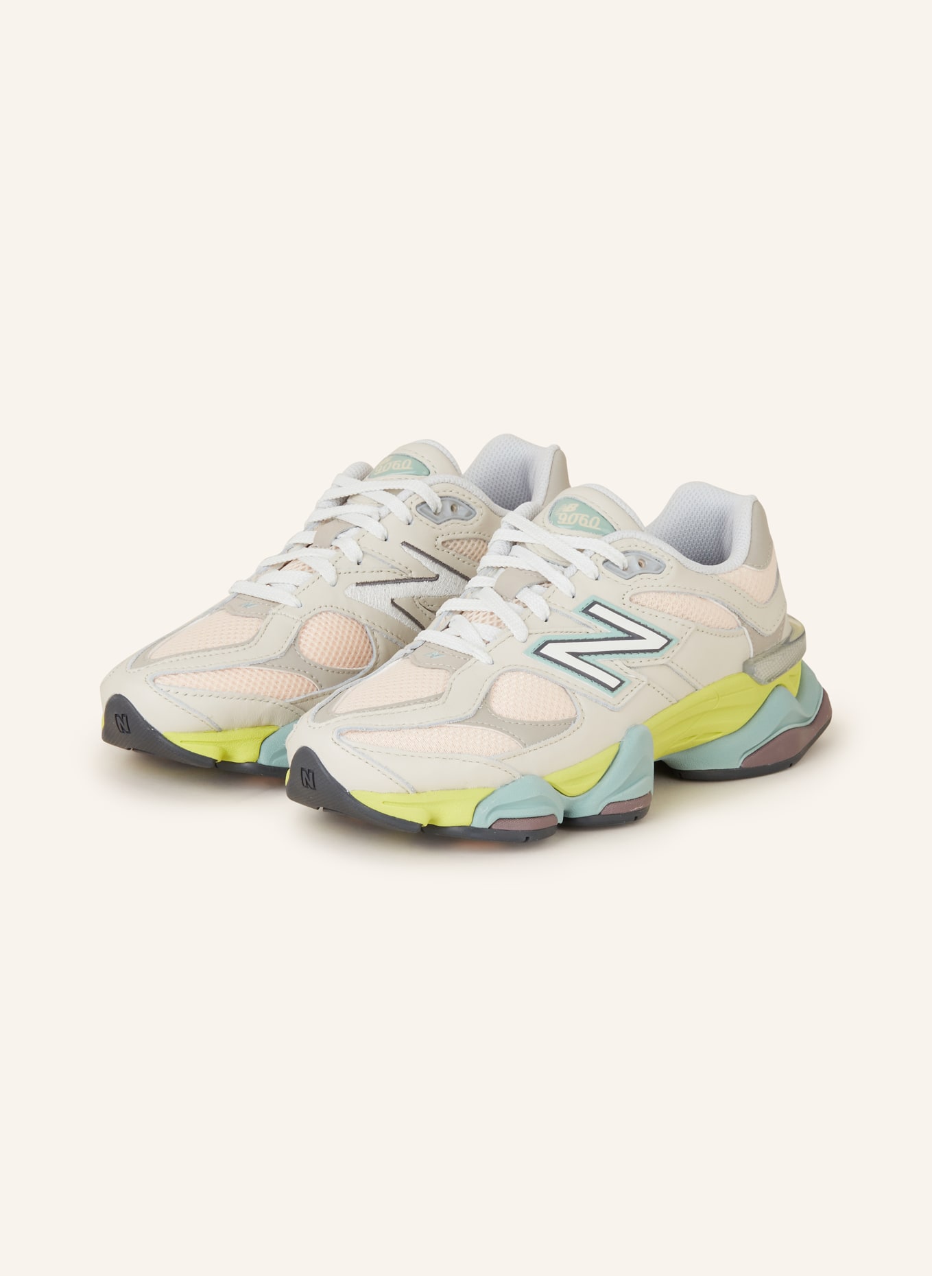 new balance Sneakers 9060, Color: CREAM/ LIGHT GRAY (Image 1)