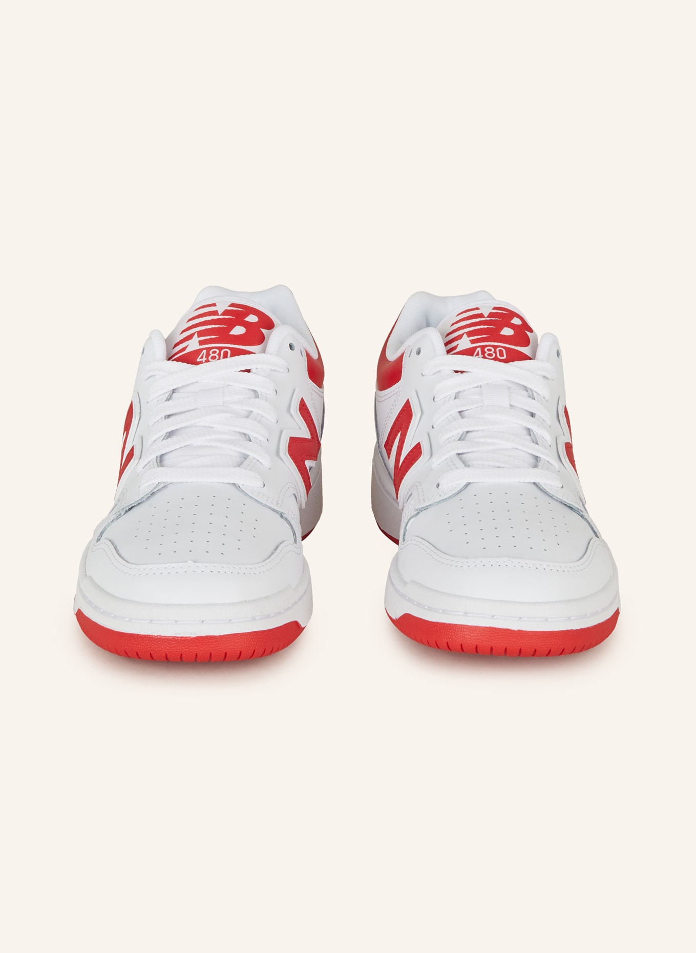 new balance Sneakers 480, Color: WHITE/ RED (Image 3)