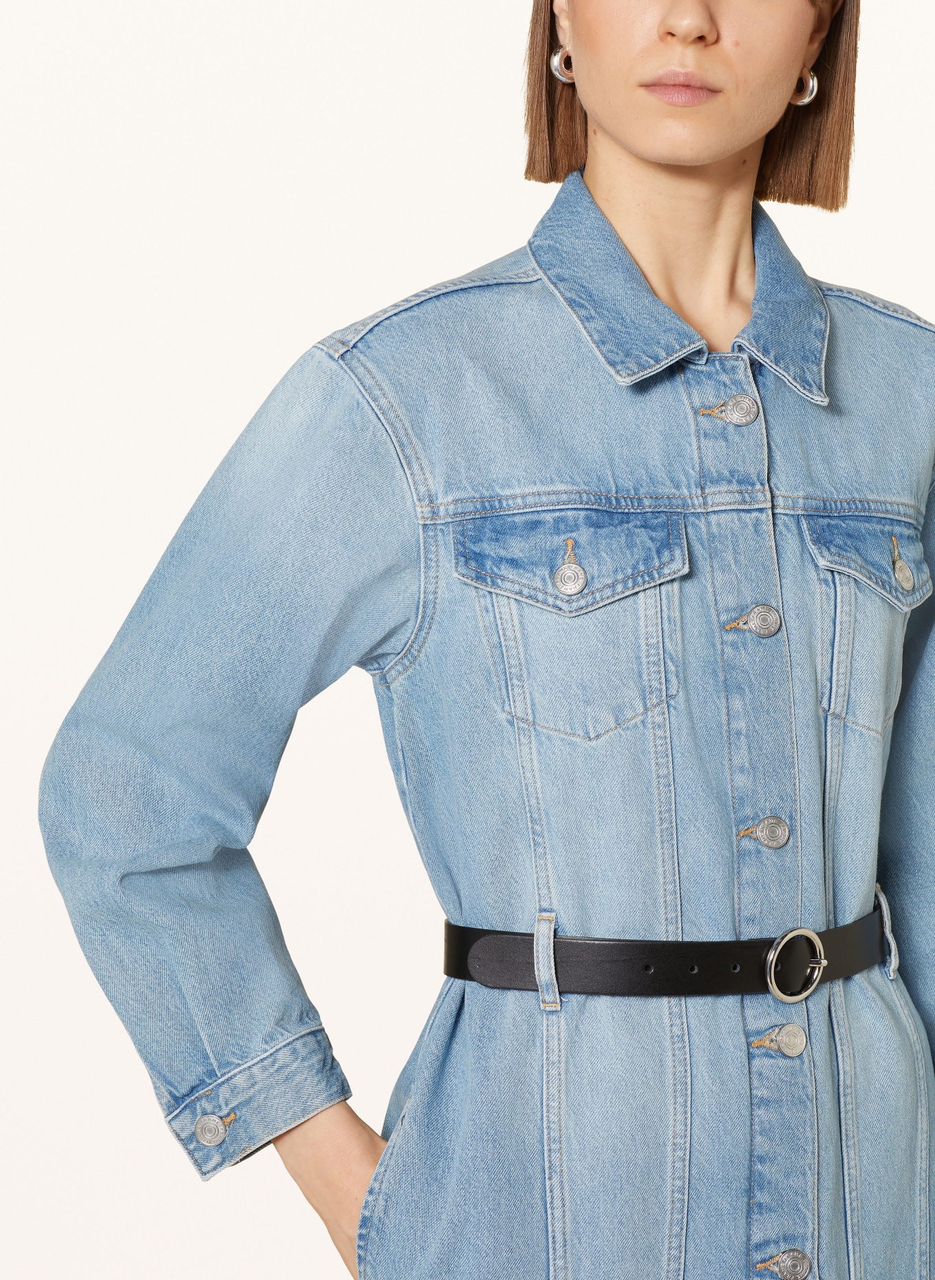 FRAME Denim dress THE OVERLONG TRUCKER, Color: LIGHT BLUE (Image 4)