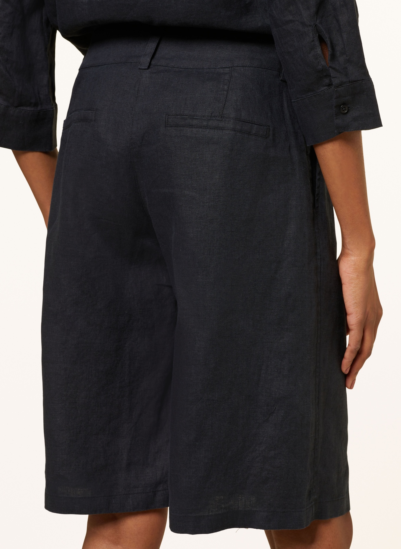 lilienfels Linen shorts, Color: BLACK (Image 5)