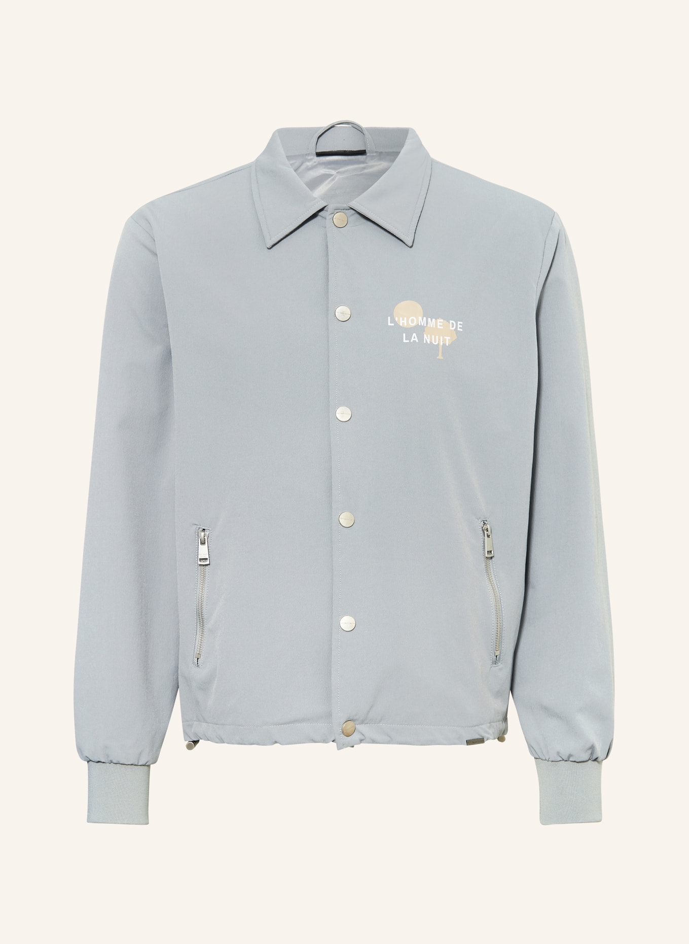 don't waste culture Overshirt DEIR, Color: LIGHT GRAY (Image 1)