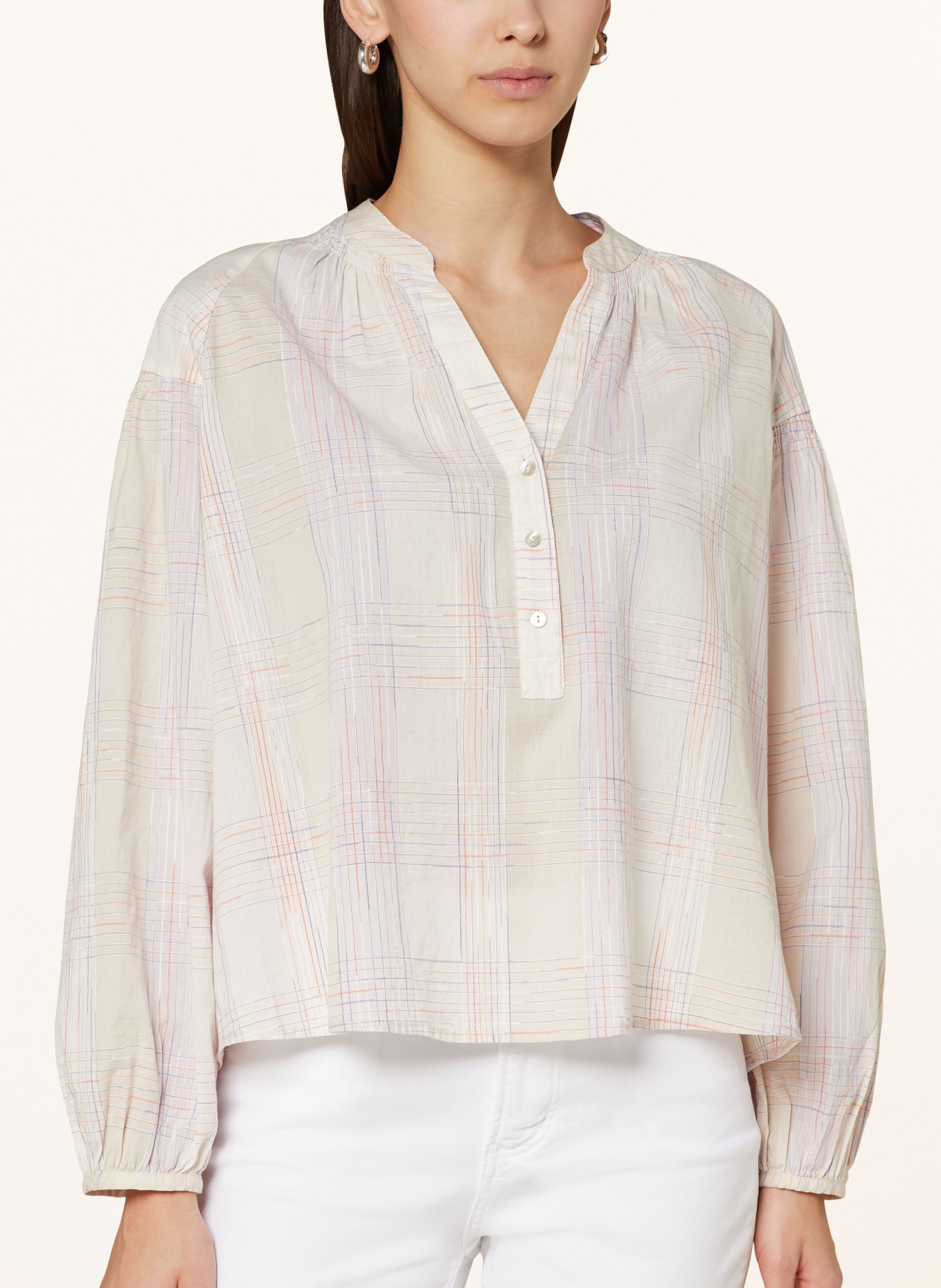 OPUS Shirt blouse FELENYA, Color: BEIGE/ ORANGE/ PURPLE (Image 4)