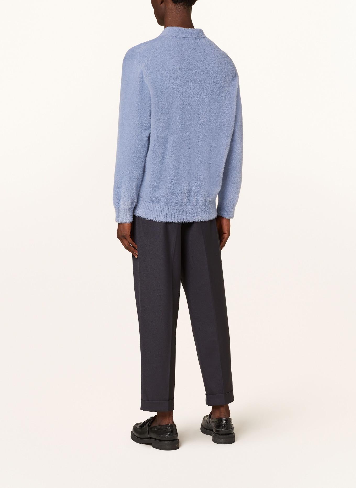 COS Koszulka polo z dzianiny relaxed fit: NIEBIESKI