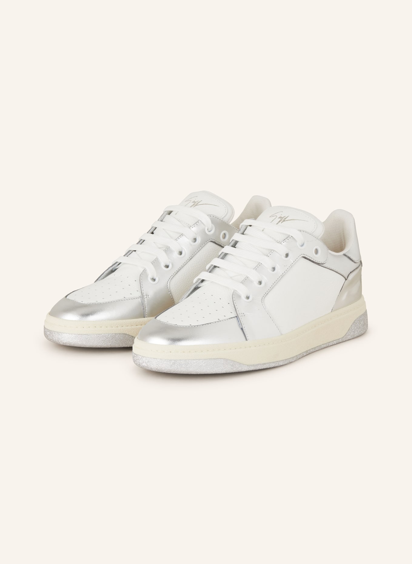 GIUSEPPE ZANOTTI DESIGN Sneakers GZ94, Color: WHITE/ SILVER (Image 1)