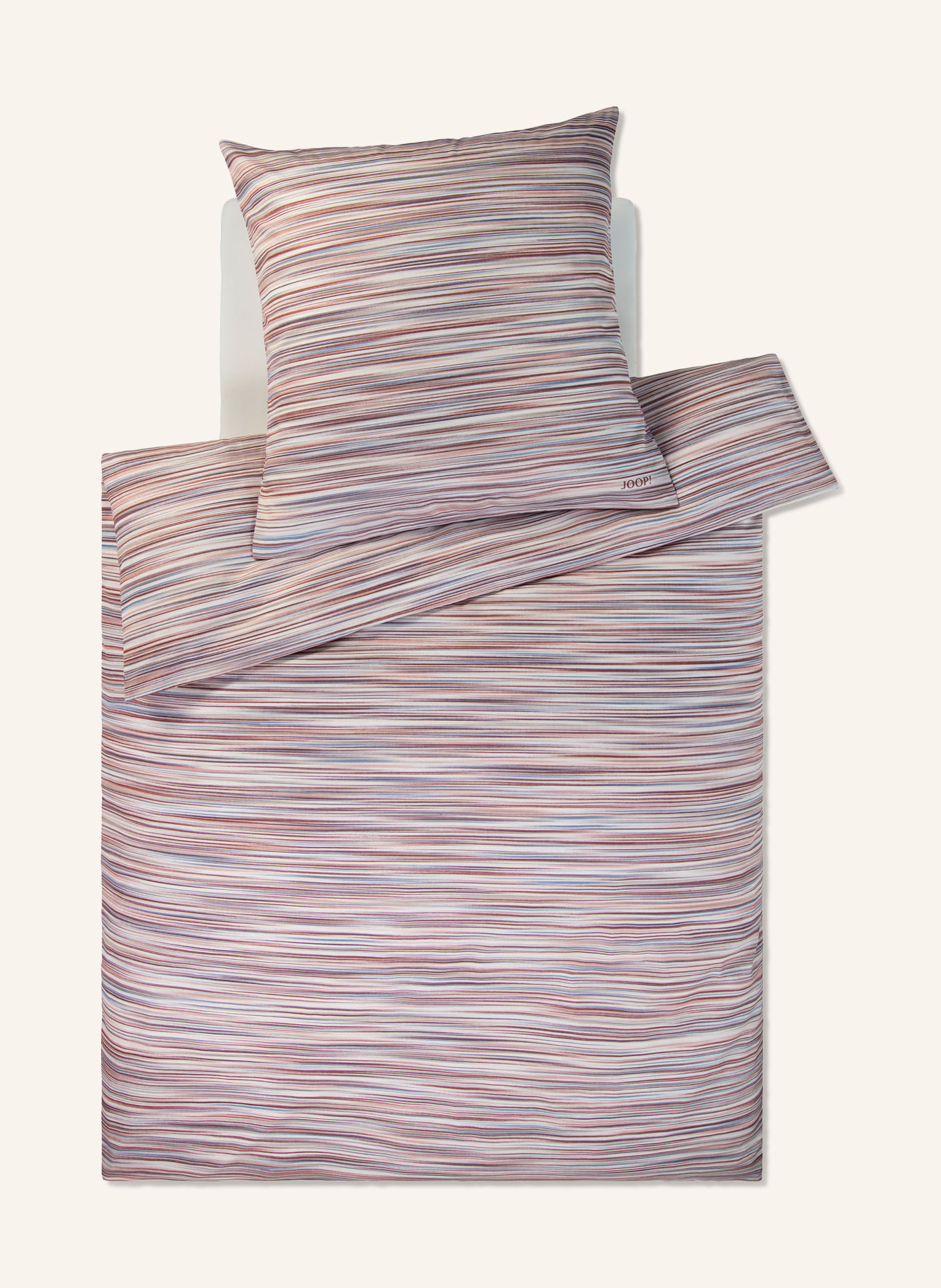 JOOP! Bettwäsche VIVID: DUNKELROT / CREME