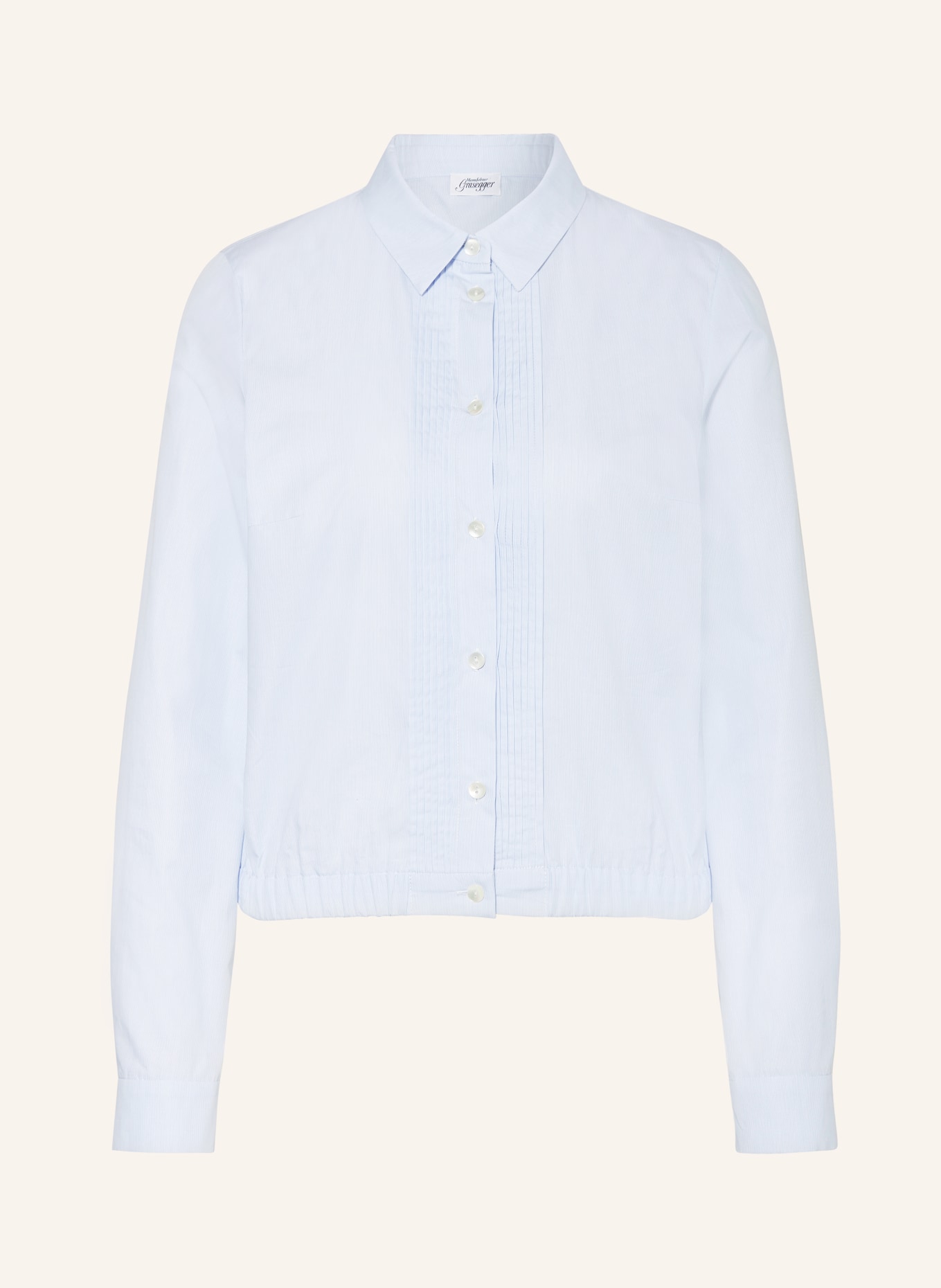 Grasegger Shirt blouse EVELIN, Color: WHITE/ LIGHT BLUE (Image 1)