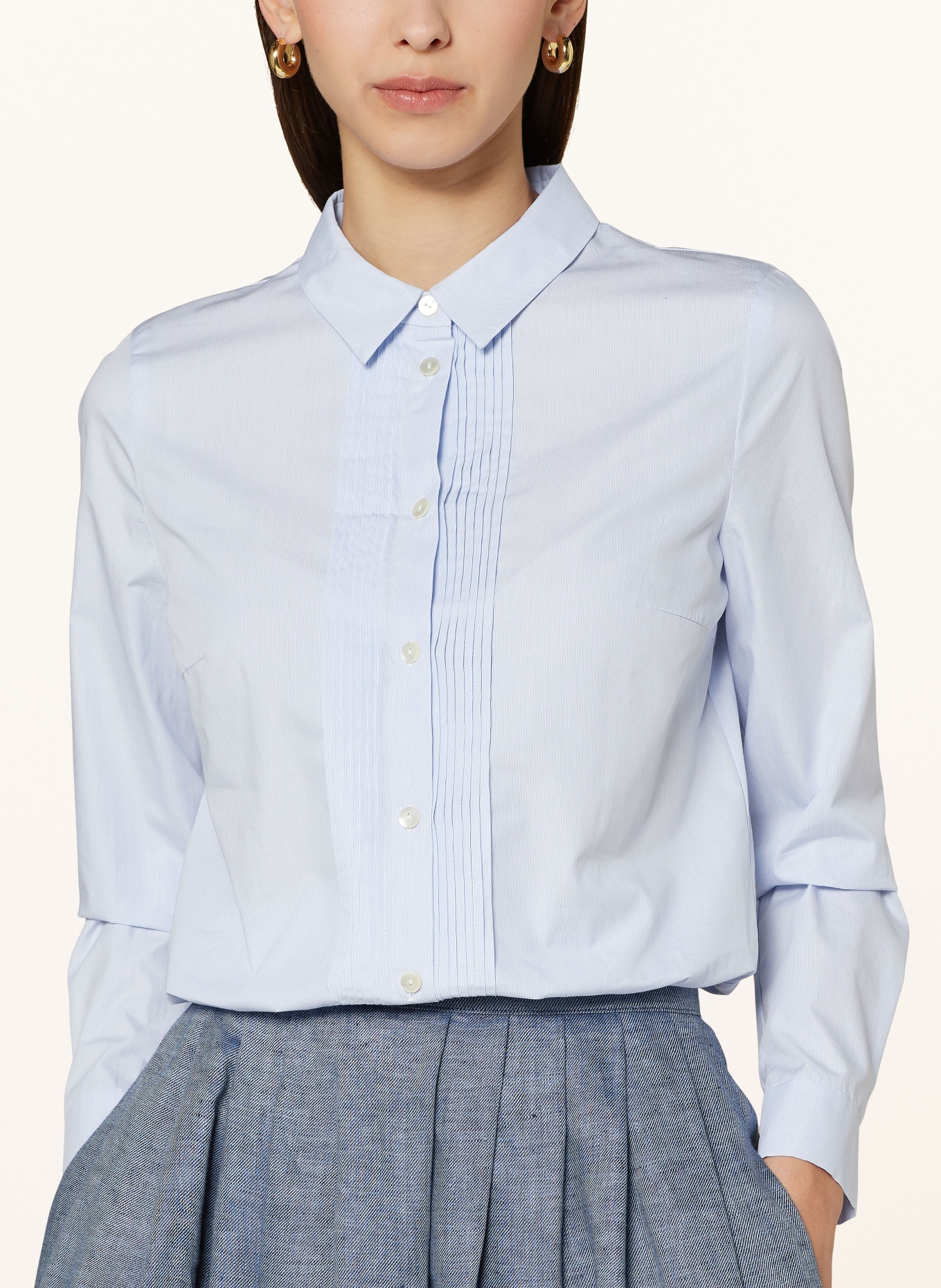 Grasegger Shirt blouse EVELIN, Color: WHITE/ LIGHT BLUE (Image 4)