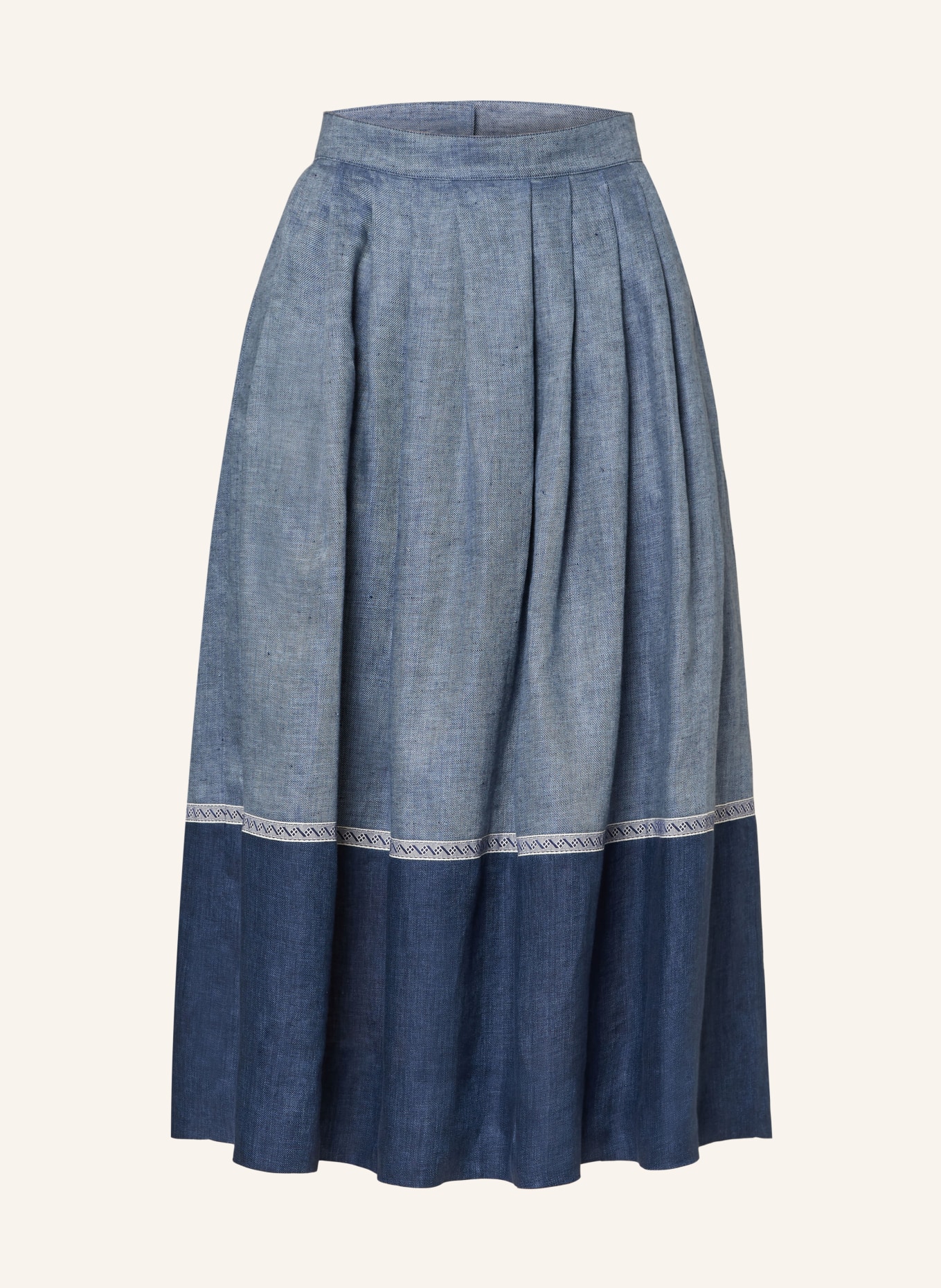 Grasegger Linen skirt IDA, Color: DARK BLUE (Image 1)