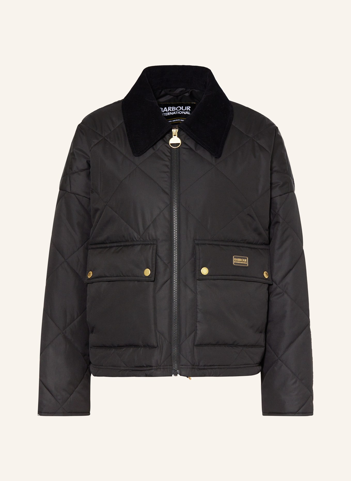 Barbour international quilted jacket womens shop
