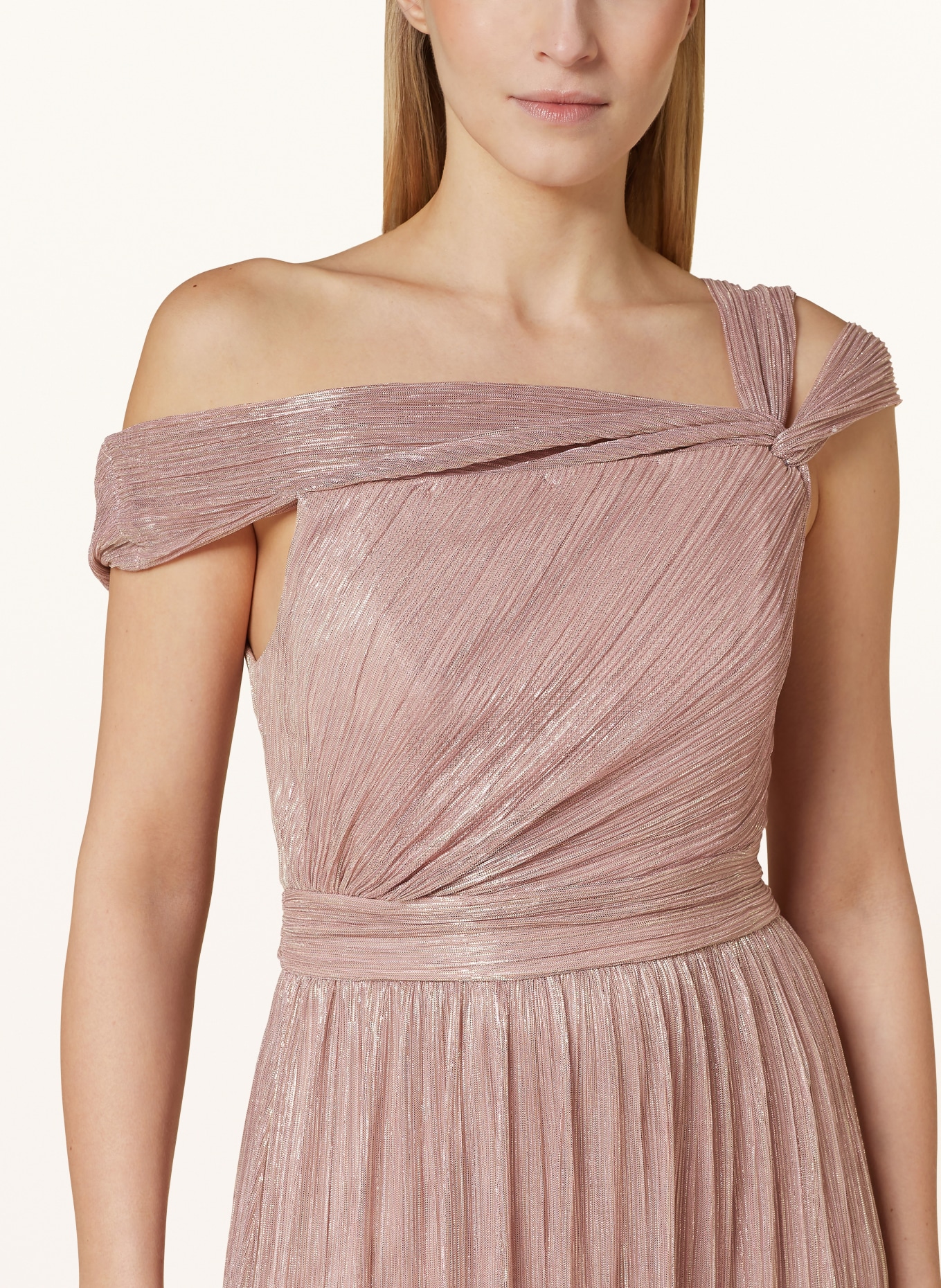 ADRIANNA PAPELL Evening dress with glitter thread, Color: ROSE GOLD (Image 4)