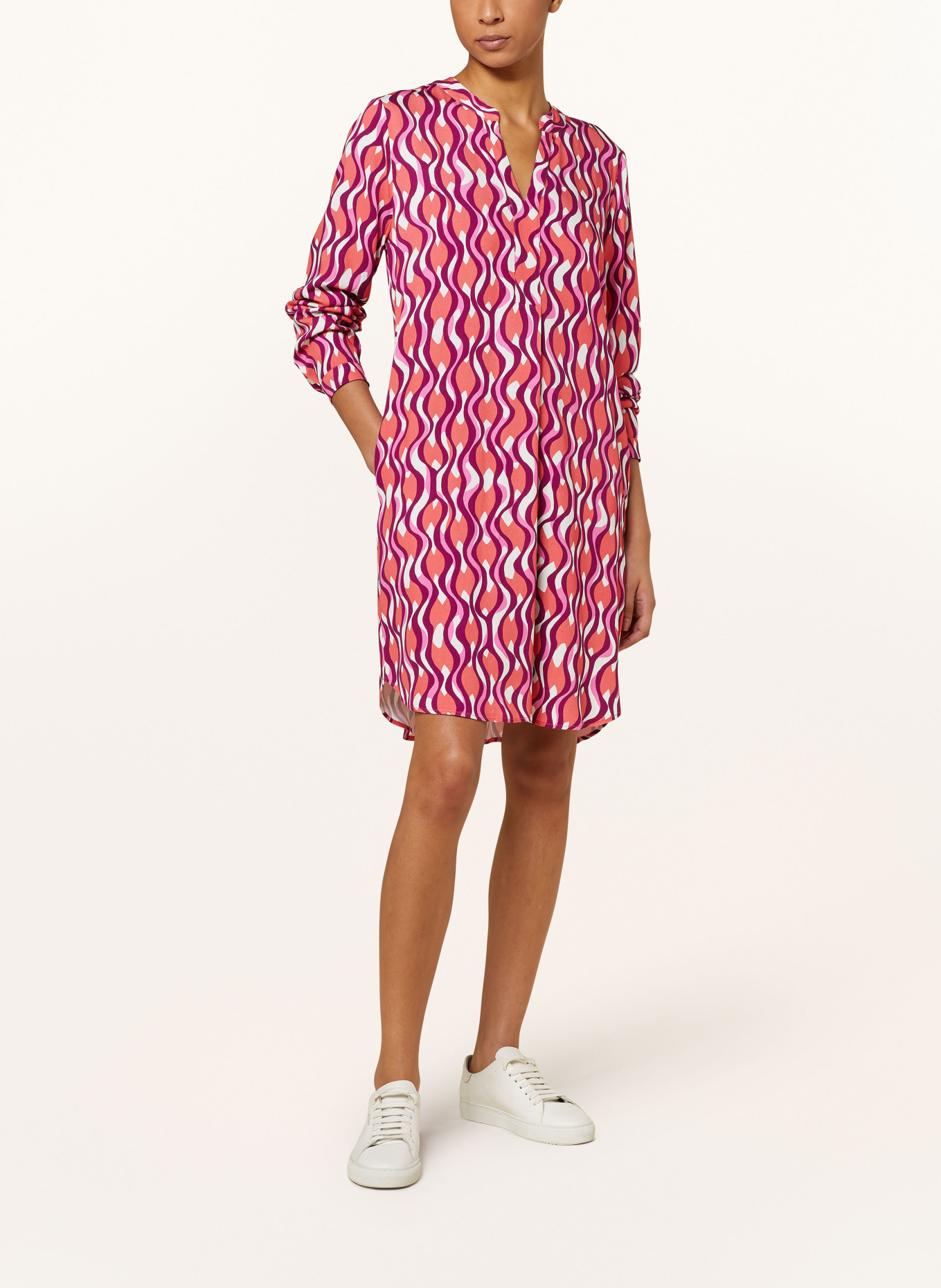 darling harbour Dress, Color: FUCHSIA/ LIGHT RED/ WHITE (Image 2)