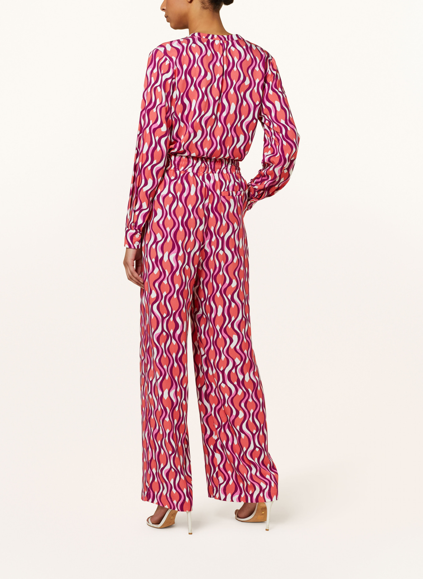 darling harbour Trousers, Color: FUCHSIA/ LIGHT RED/ WHITE (Image 3)