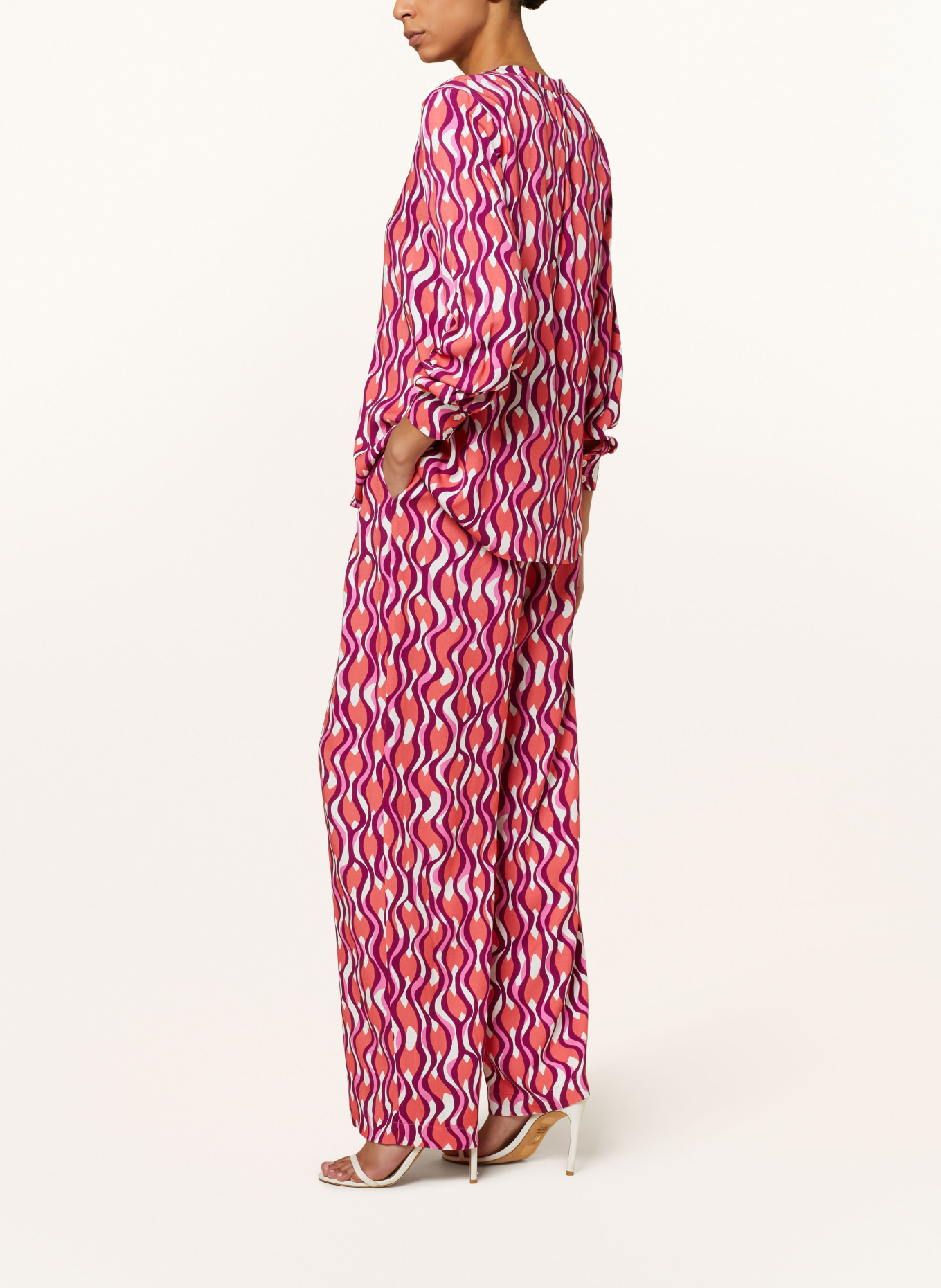 darling harbour Trousers, Color: FUCHSIA/ LIGHT RED/ WHITE (Image 4)