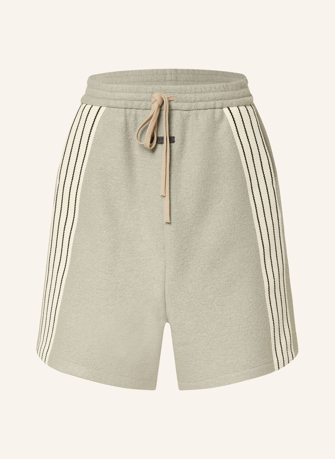FEAR OF GOD Shorts with tuxedo stripes, Color: LIGHT GREEN/ CREAM/ BLACK (Image 1)
