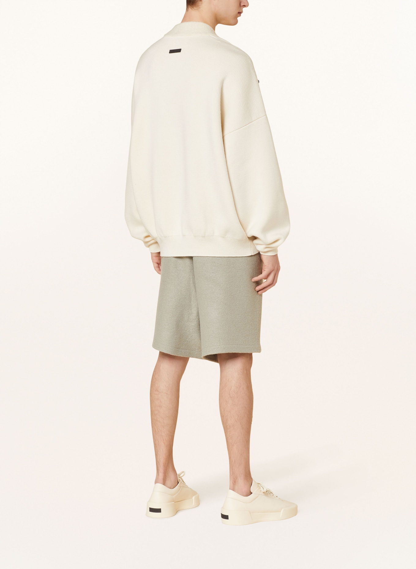 FEAR OF GOD Shorts with tuxedo stripes, Color: LIGHT GREEN/ CREAM/ BLACK (Image 3)