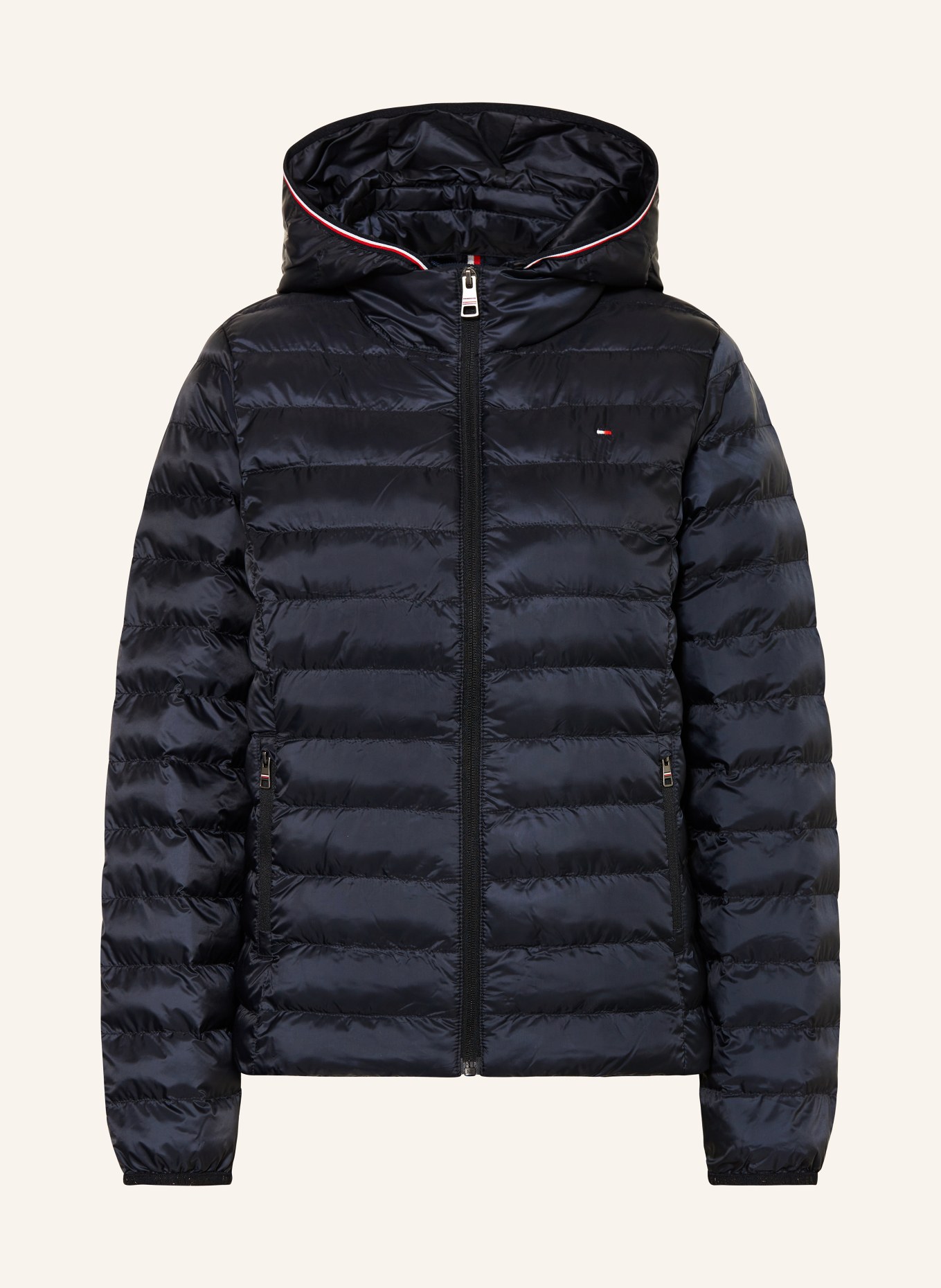 TOMMY HILFIGER Quilted jacket with detachable hood, Color: DARK BLUE (Image 1)