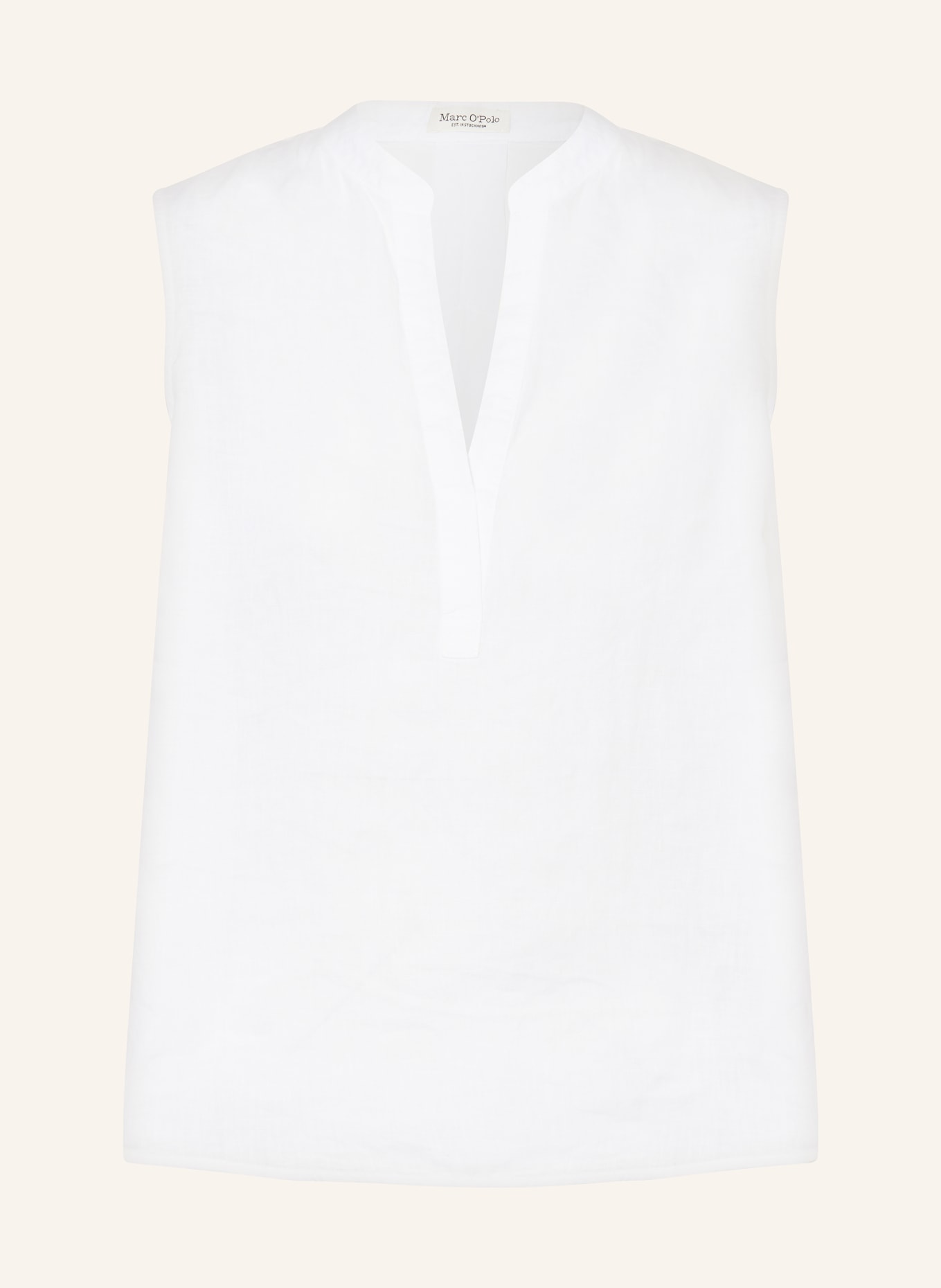 Marc O'Polo Linen top in mixed materials, Color: WHITE (Image 1)