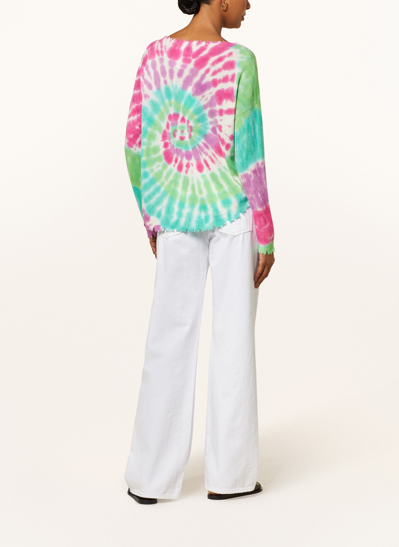 KUJTEN Cashmere-Pullover MELA SUNNY, Farbe: GRÜN/ LILA/ PINK (Bild 3)