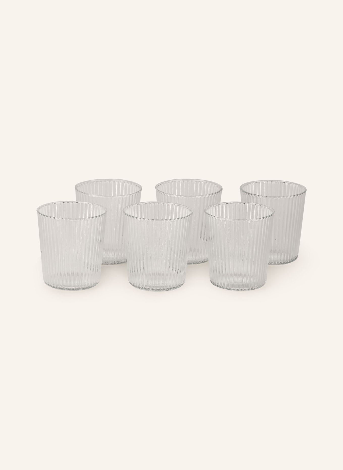 PAVEAU Set of 6 drinking glasses, Color: WHITE (Image 1)