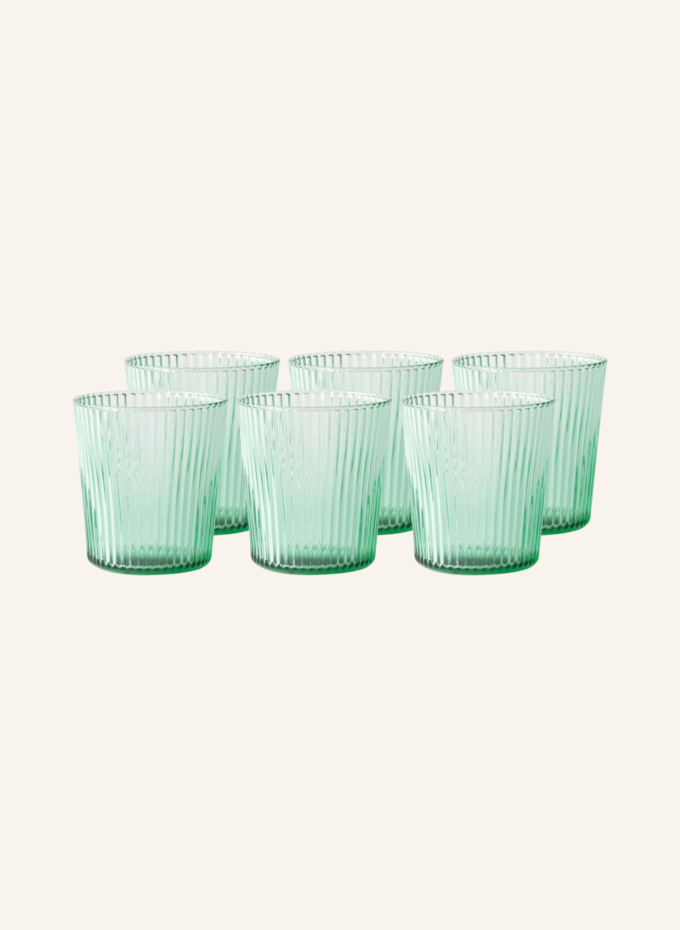 PAVEAU Set of 6 drinking glasses, Color: GREEN (Image 1)