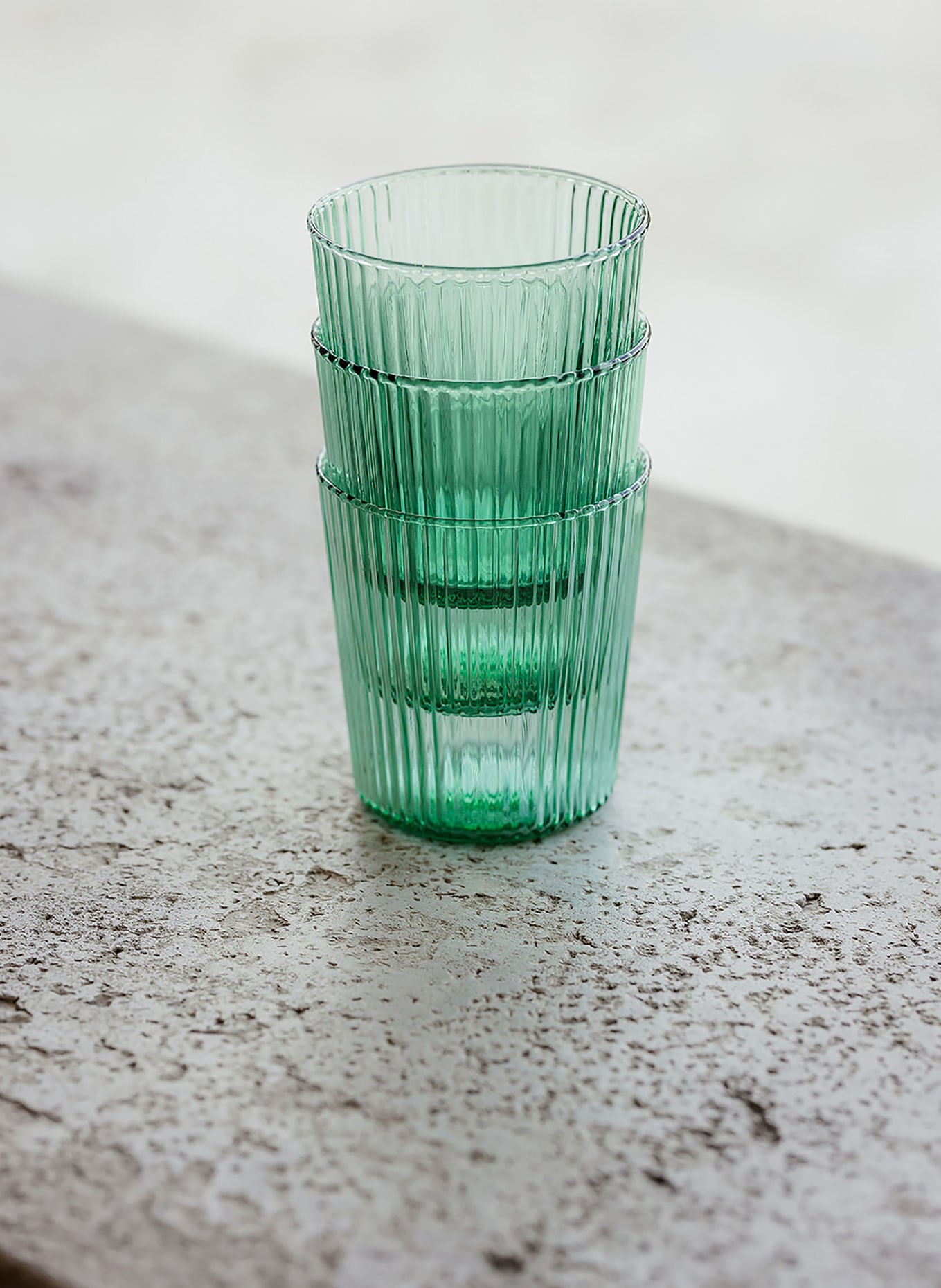PAVEAU Set of 6 drinking glasses, Color: GREEN (Image 3)
