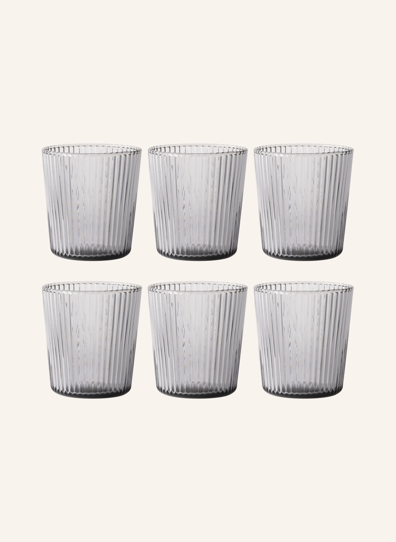 PAVEAU Set of 6 drinking glasses TWILIGHT, Color: BLACK (Image 1)
