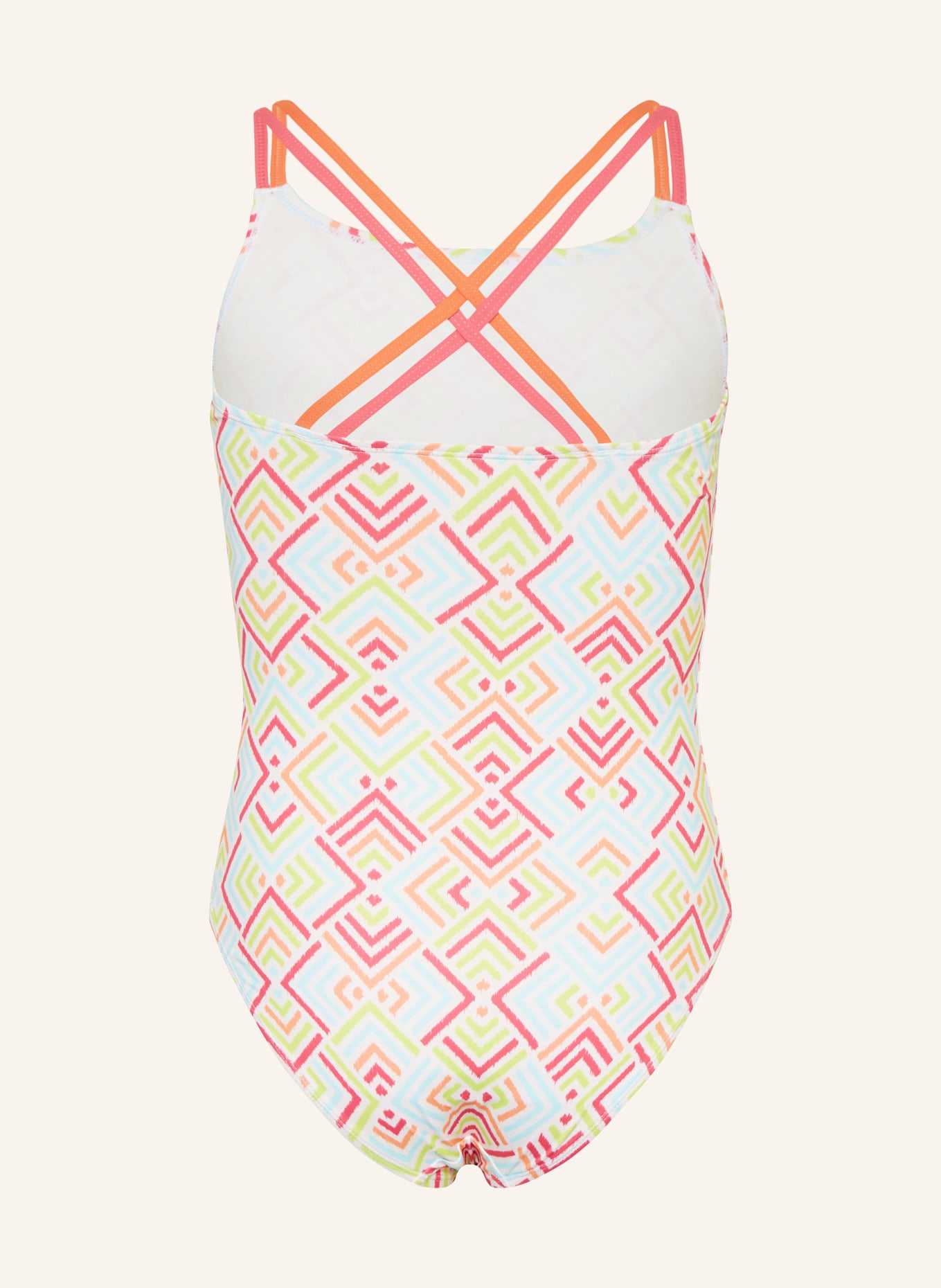 Sanetta Badeanzug mit UV-Schutz 50+, Farbe: WEISS/ HELLBLAU/ PINK (Bild 2)
