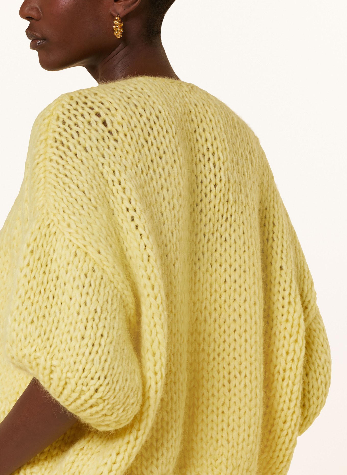 MAIAMI Knit cardigan made of alpaca, Color: YELLOW (Image 5)