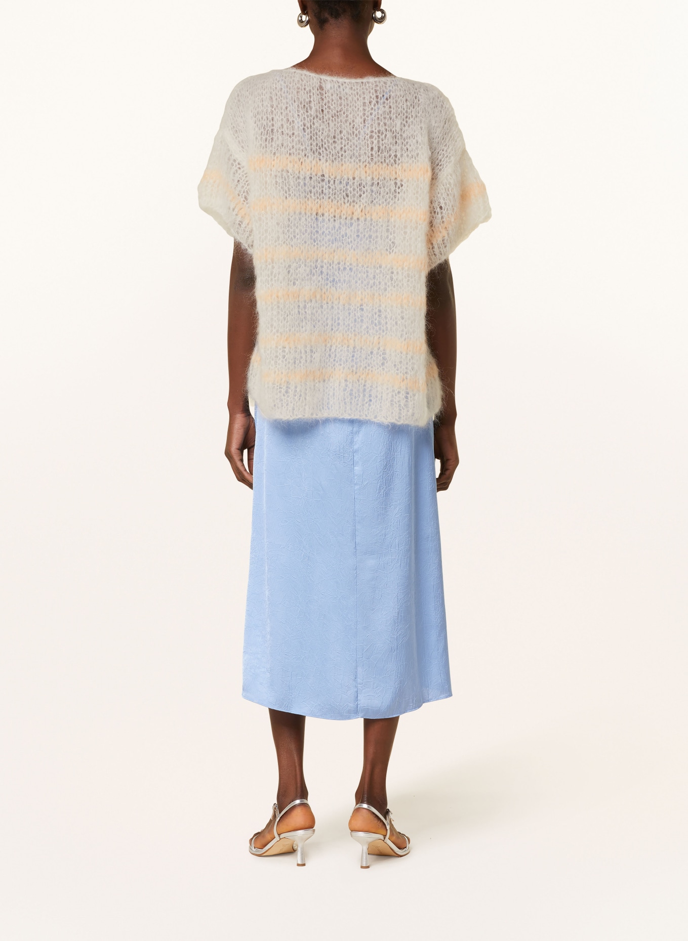 MAIAMI Strickshirt aus Mohair, Farbe: WEISS/ ROT/ BLAU (Bild 3)