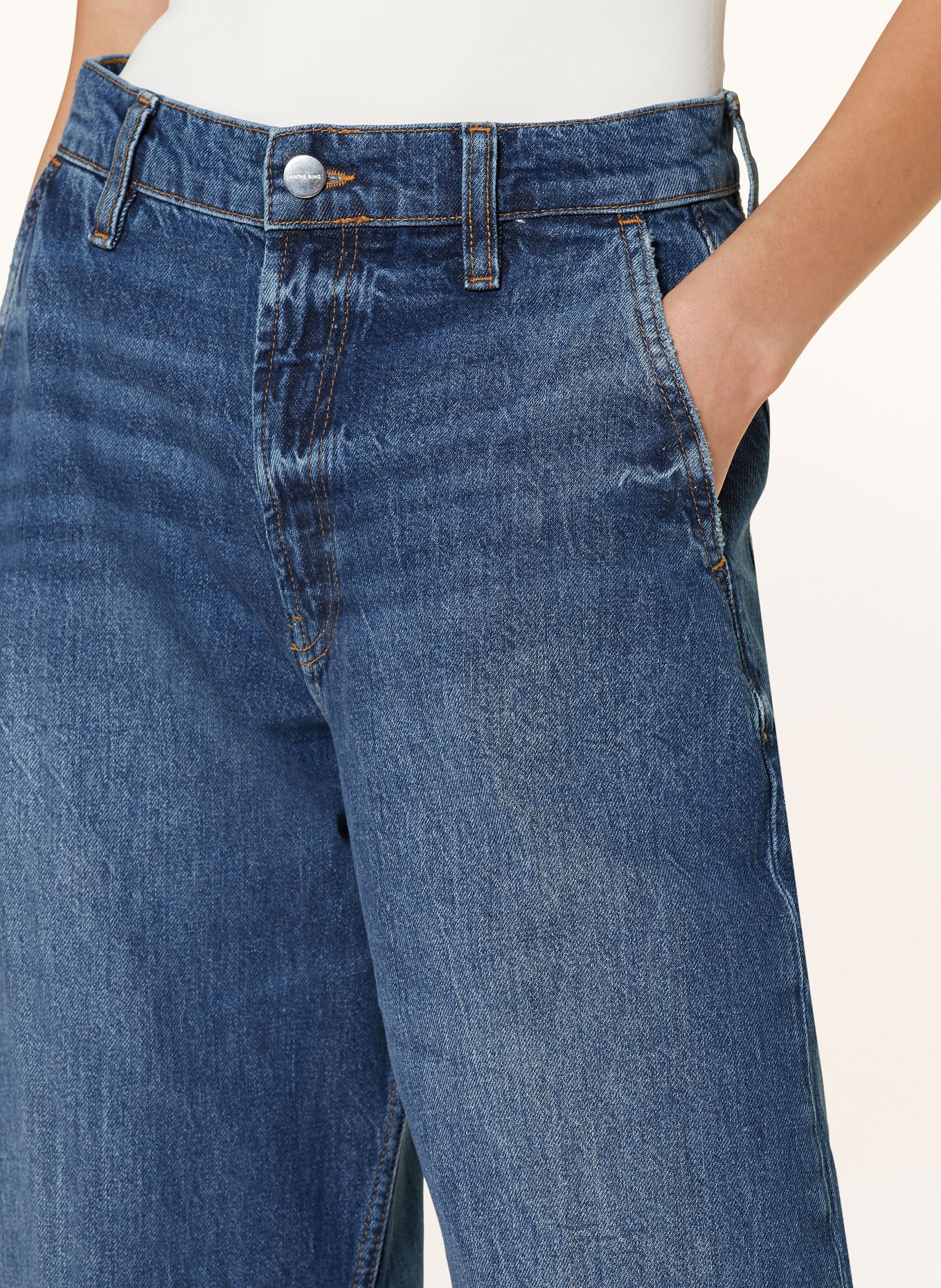 ANINE BING Straight jeans BRILEY, Color: WASHED BLUE WASHED BLUE (Image 5)