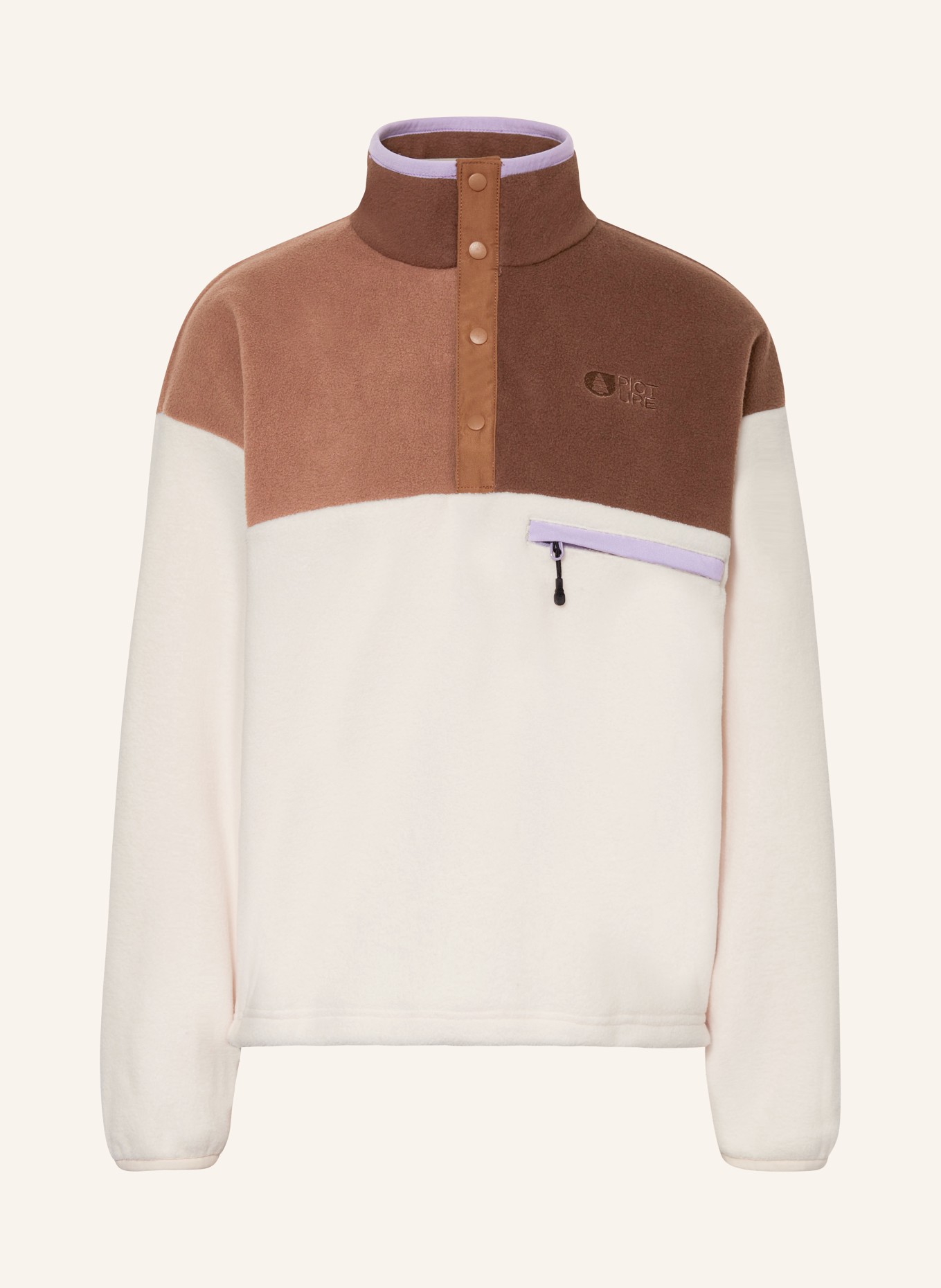 PICTURE Fleece-Troyer ARCCA: HELLORANGE / BRAUN