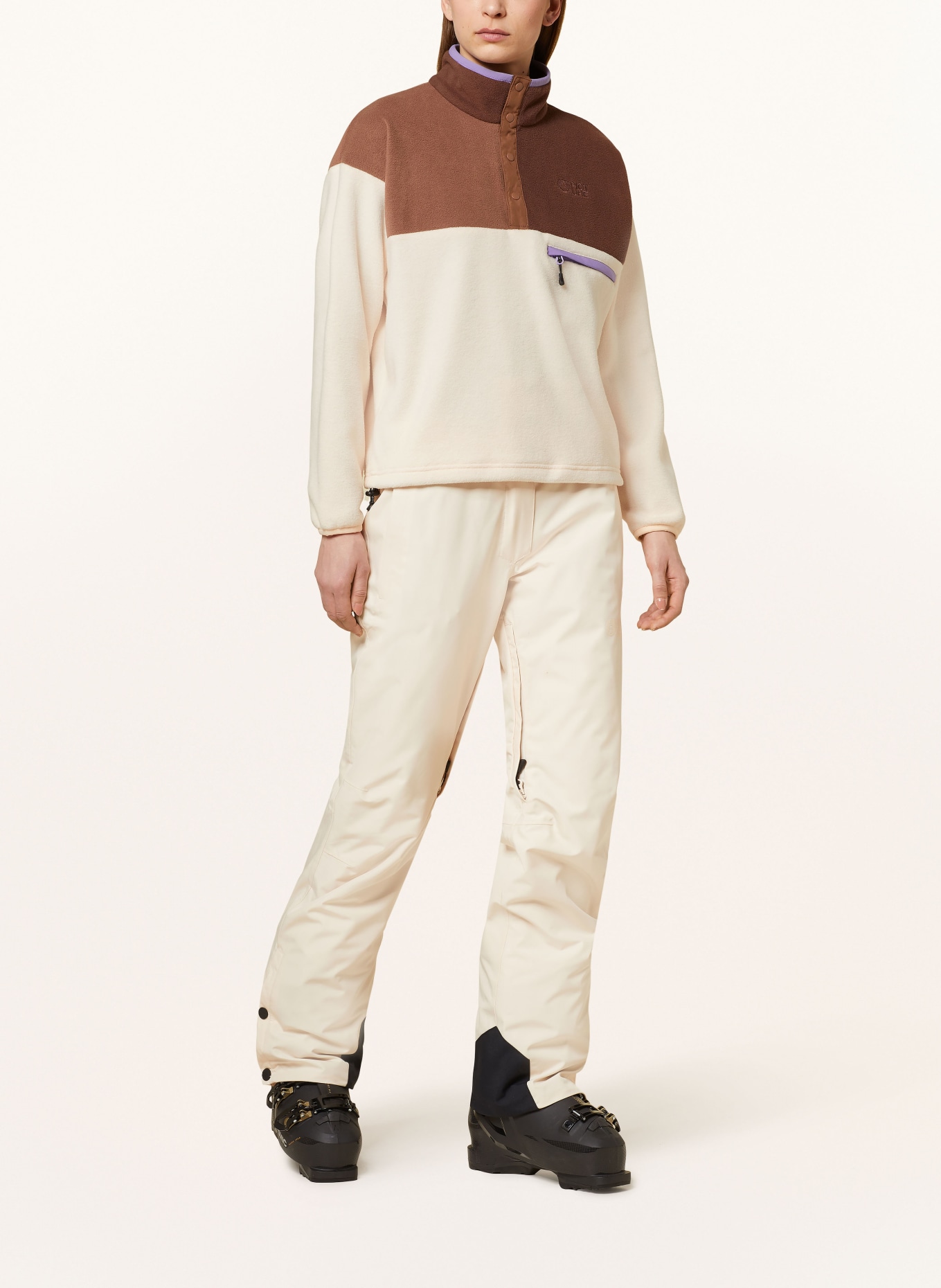 PICTURE Fleece-Troyer ARCCA: HELLORANGE / BRAUN