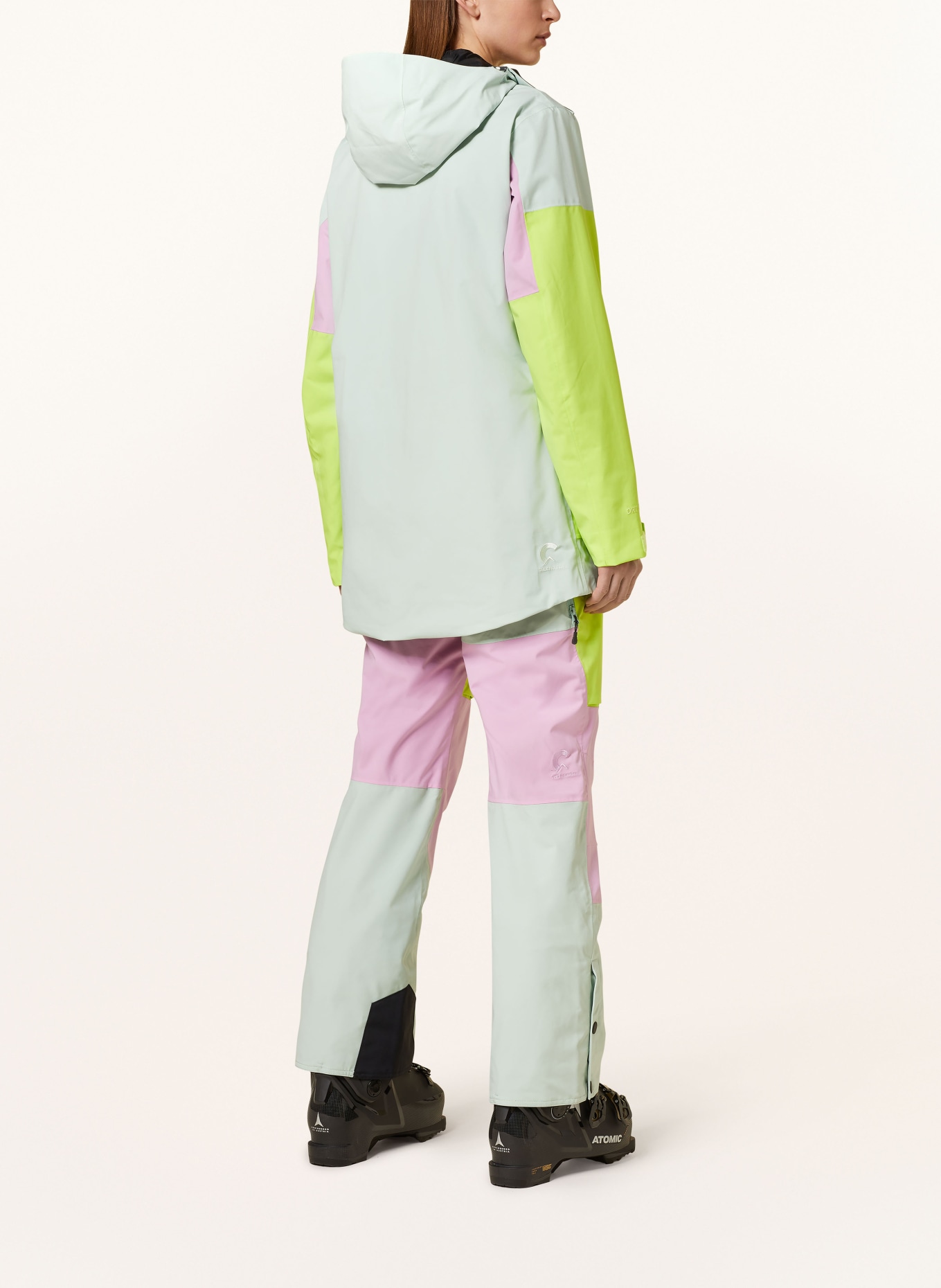 PICTURE Kurtka narciarska HAAKON: MIĘTOWY / RÓŻOWY / JASKRAWY ZIELONY