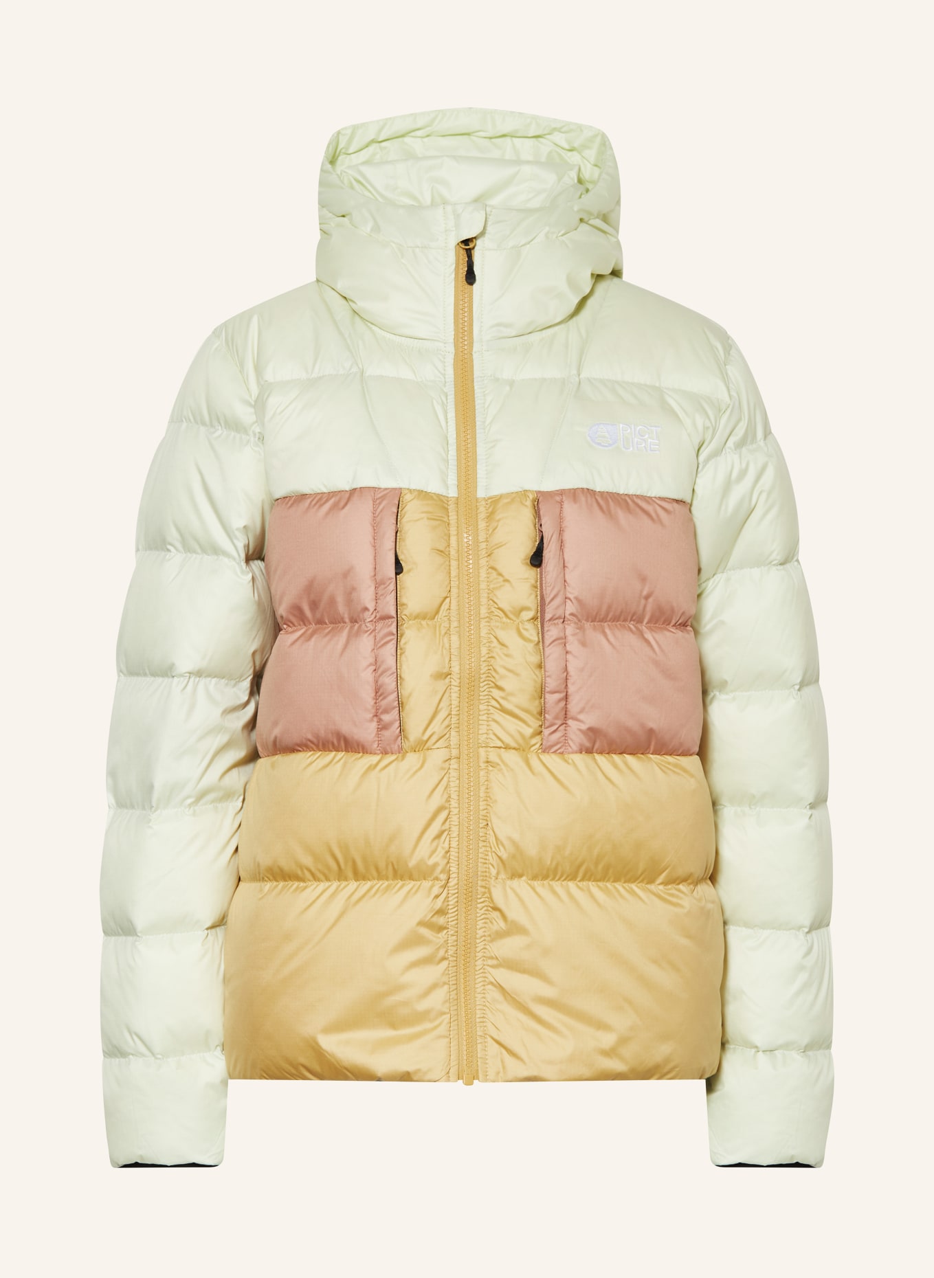 PICTURE Lekka kurtka puchowa HI: JASNOZIELONY / SZAROBRĄZOWY / CAMELOWY