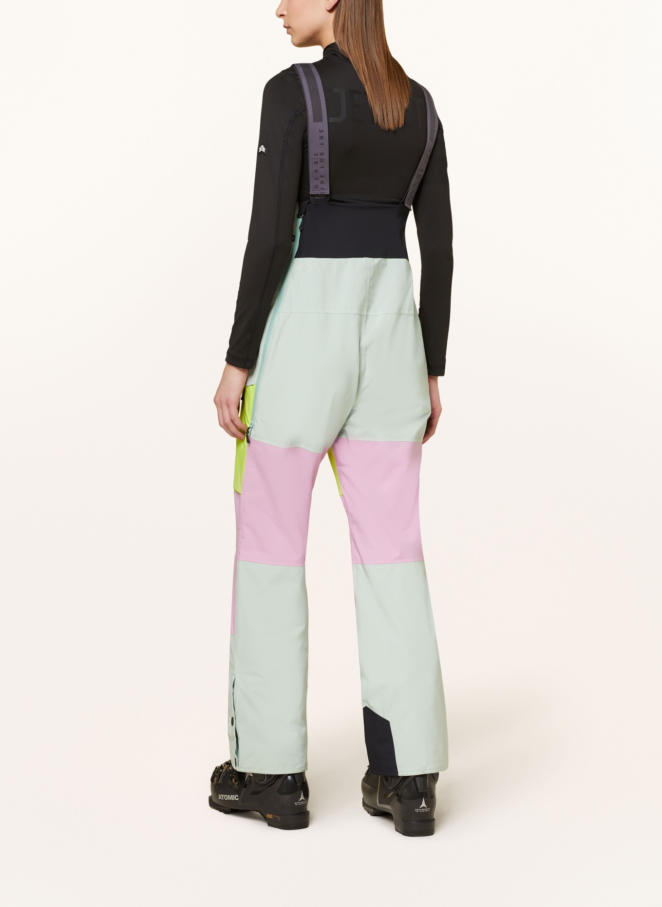 PICTURE Ski pants ELWY: MINT / PINK / NEON GREEN