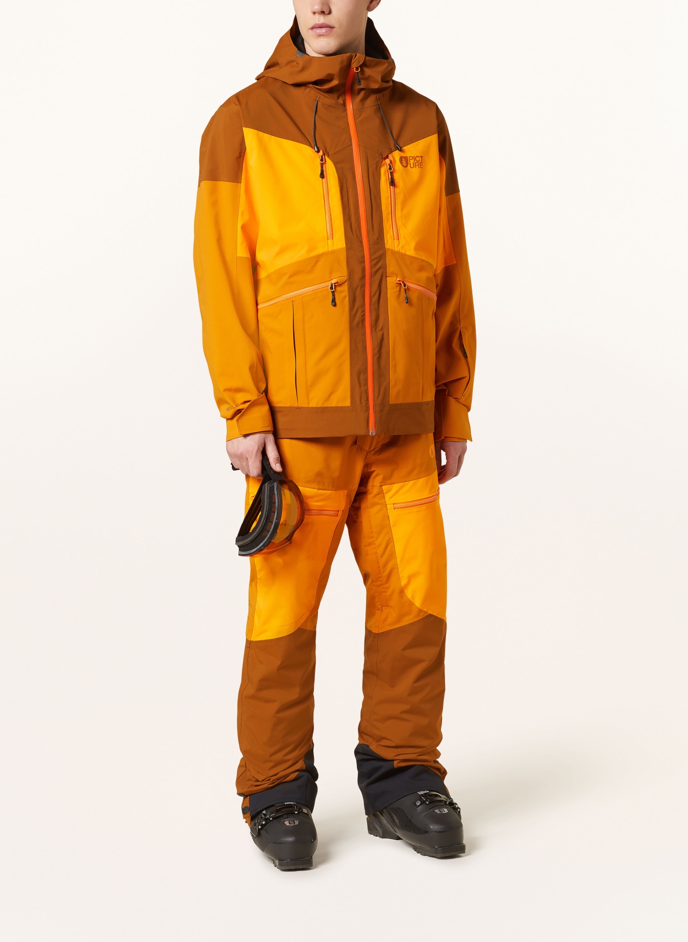 PICTURE Skihose NAIKOON: ORANGE/ BRAUN/ DUNKELORANGE